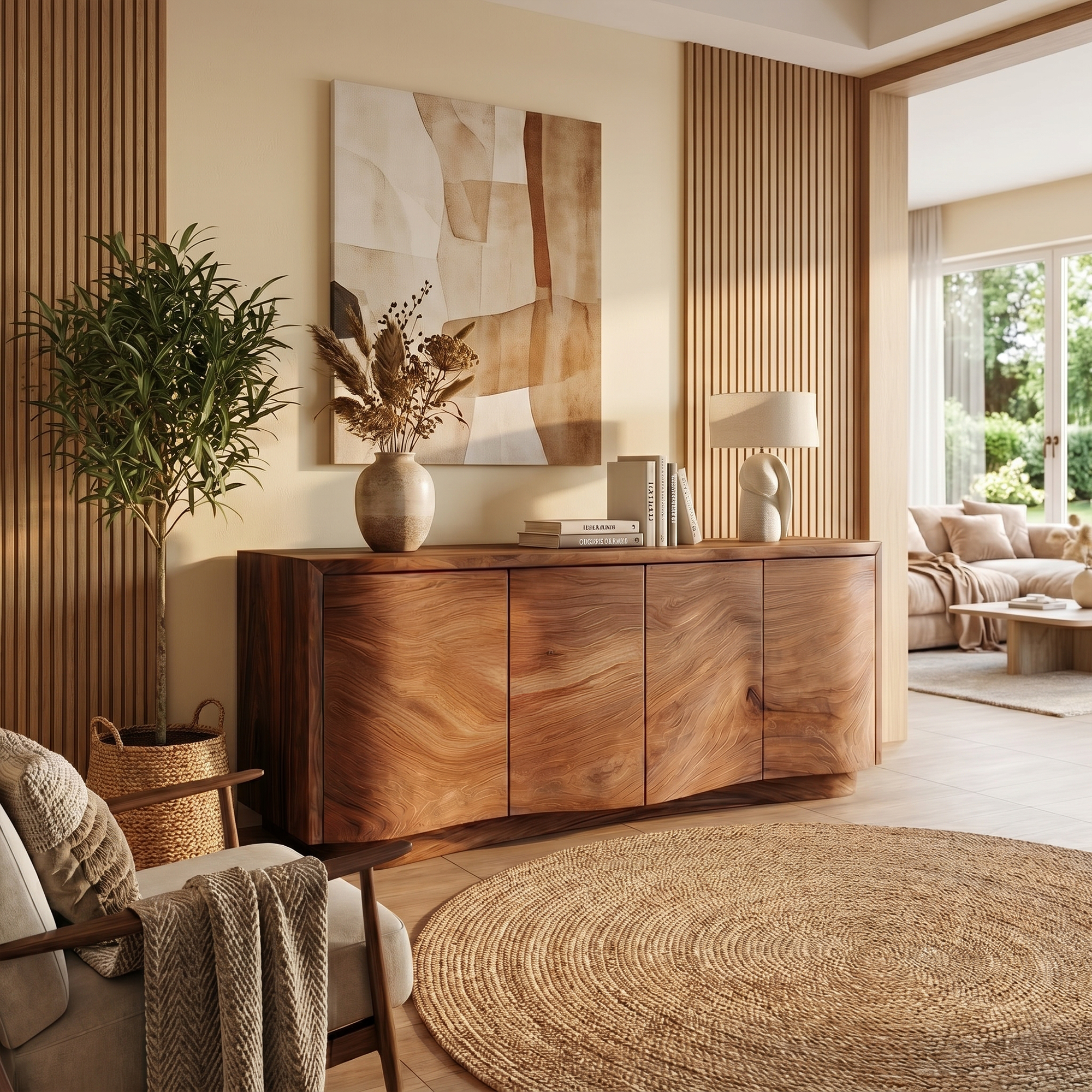 Rustic Luxury Sideboard Cabinet Living Room Interior Decor