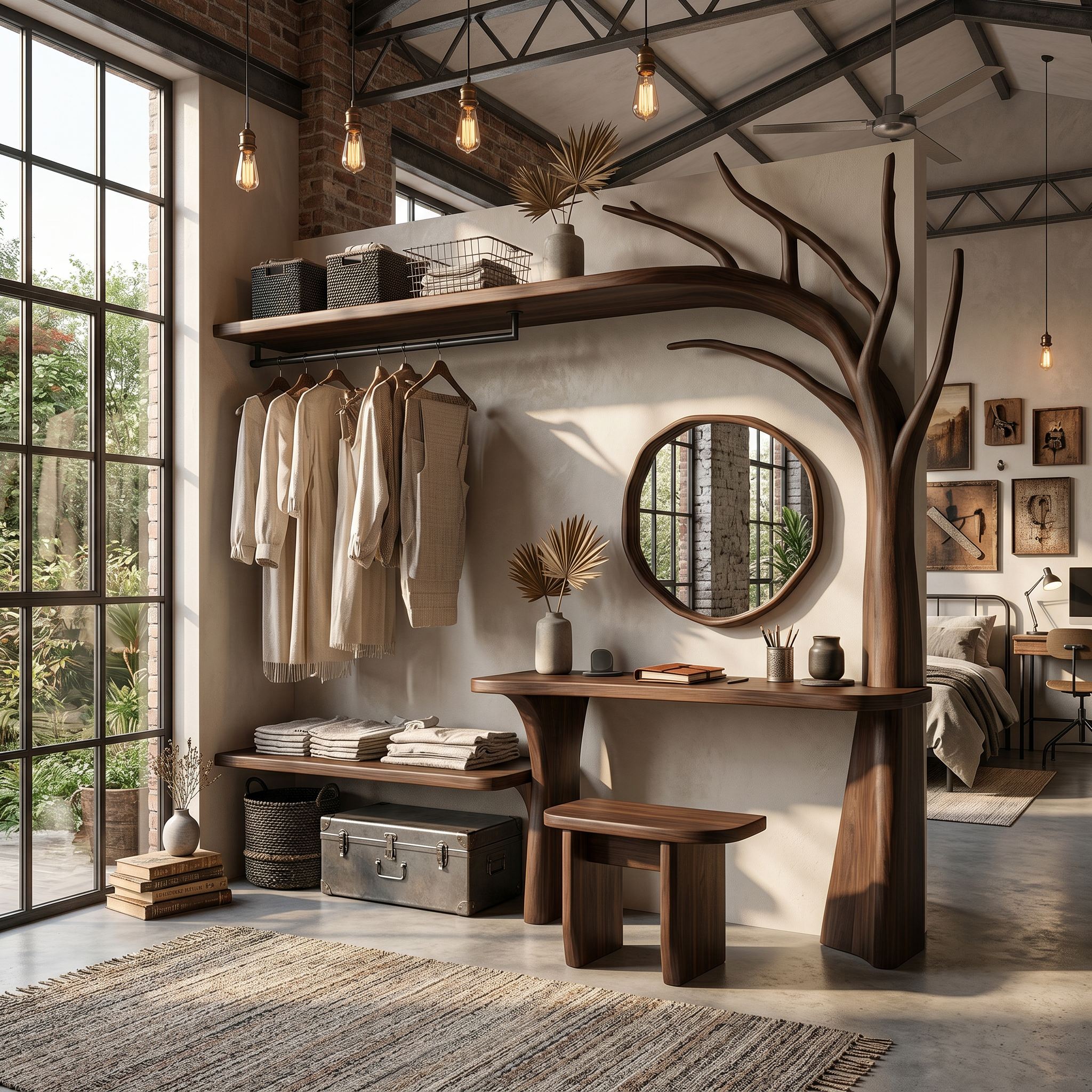 Organic Tree Coat Rack Wardrobe Vanity Bedroom And Dressing Room