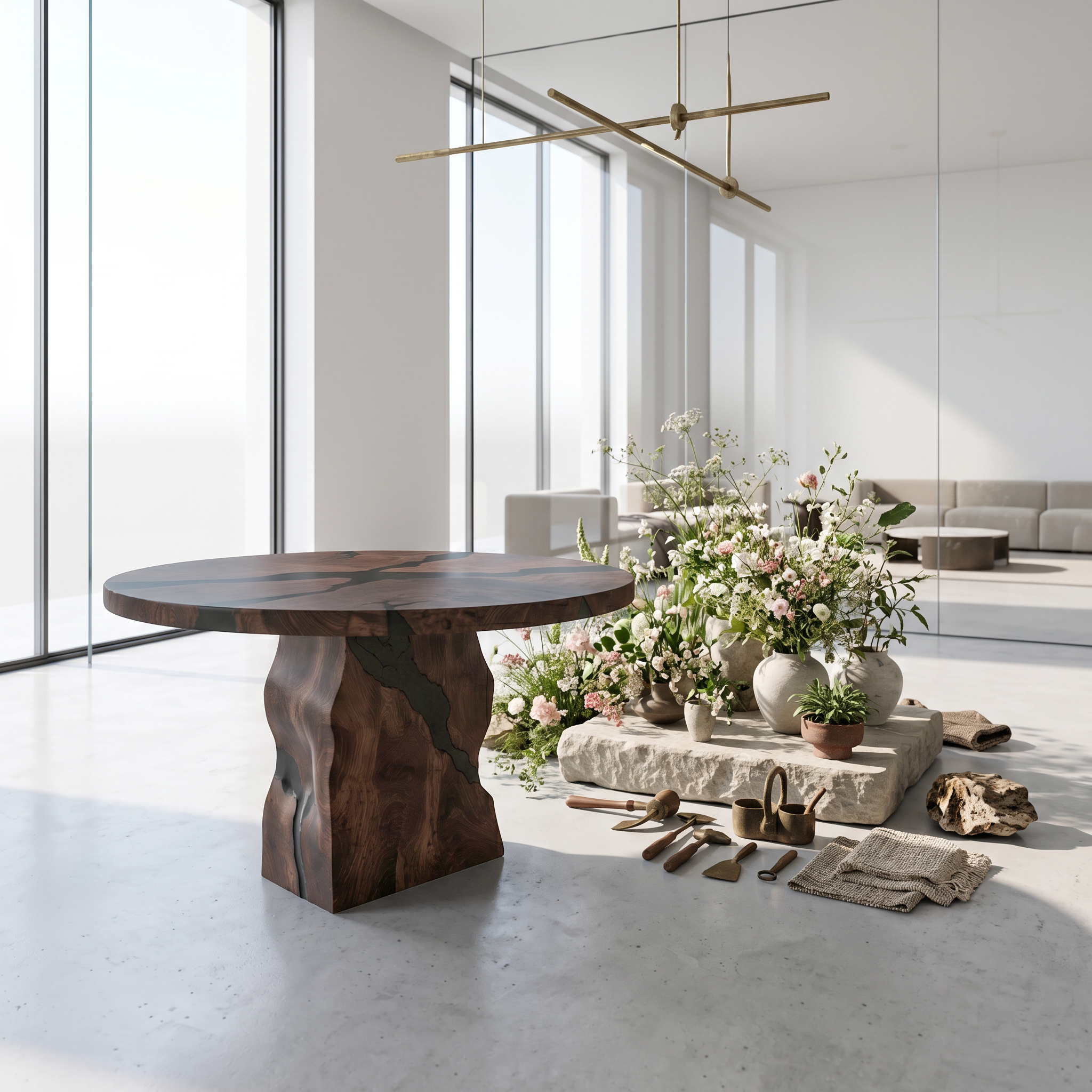 Rustic Foyer Table Handcrafted Solid Wood Design For Entryway