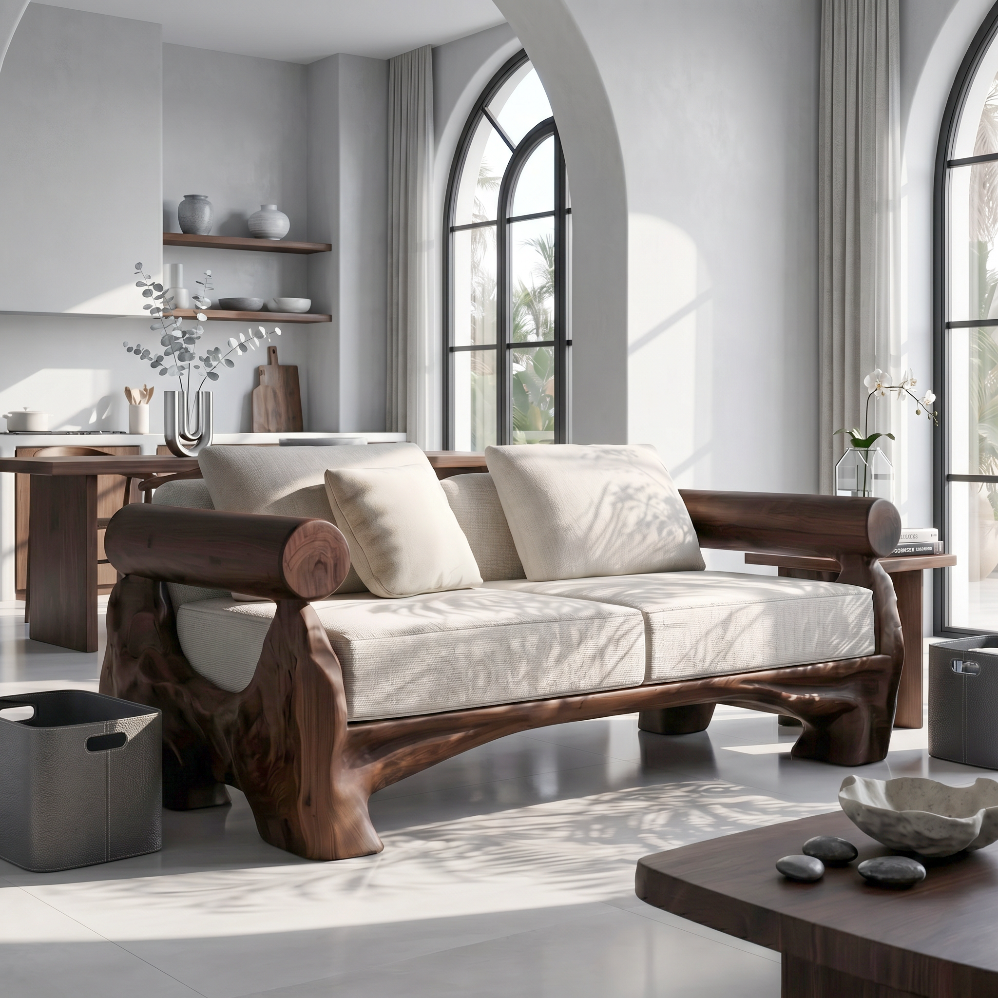 Sculptural Sofa Frame For Living Room