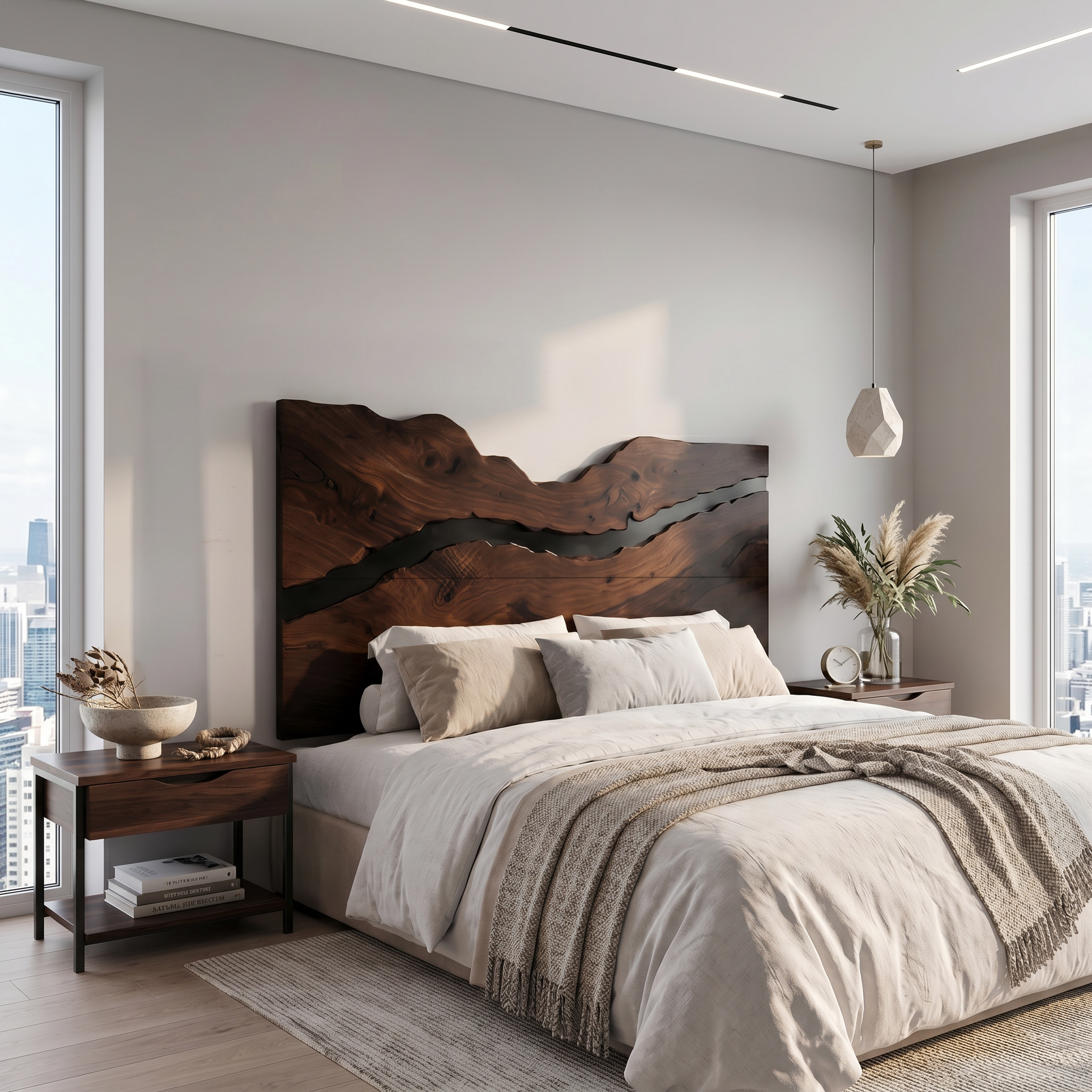 Rustic Headboard Slatted Bed Headboard For Bedroom