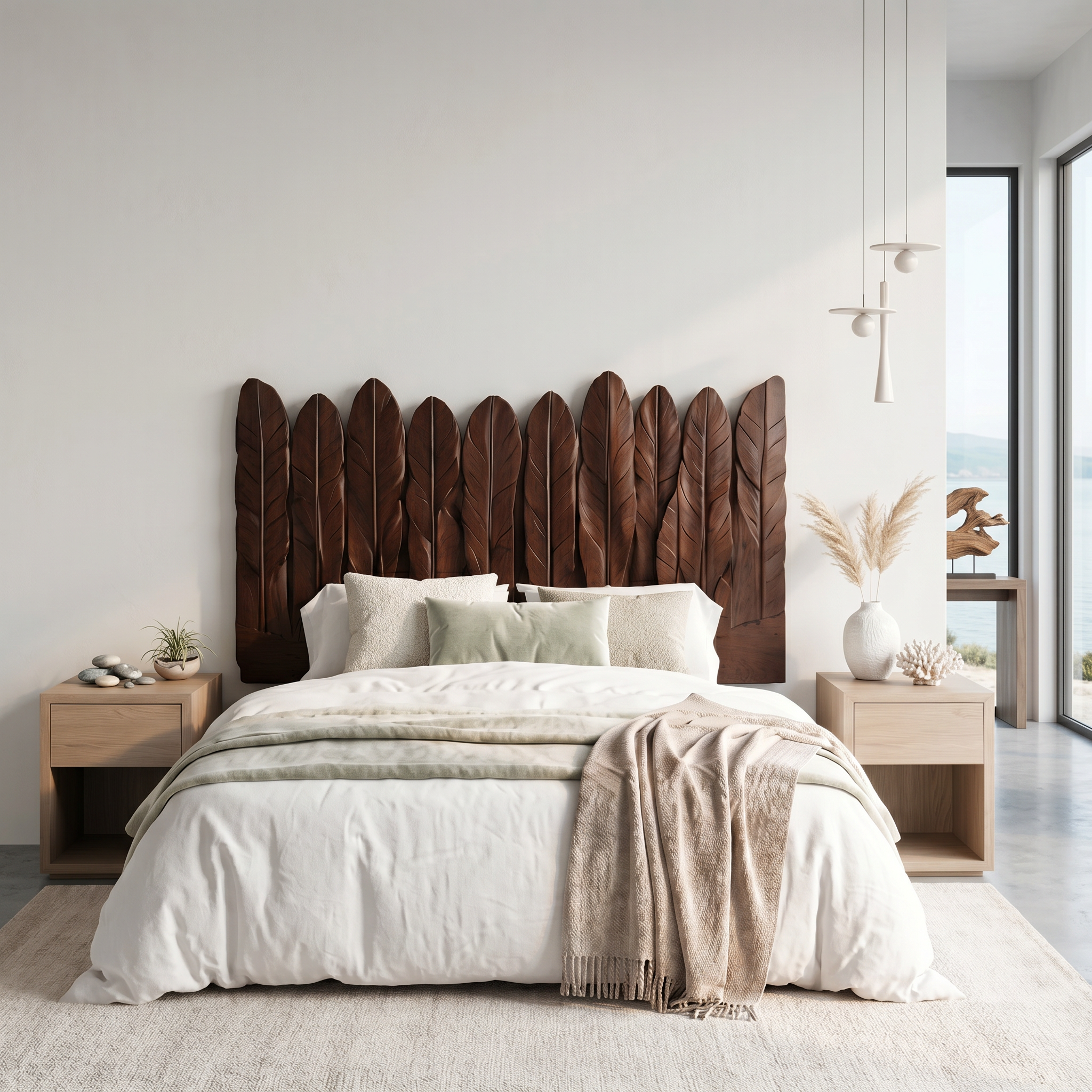 Rustic Live Edge Headboard Wooden Bed Headboard For Bedroom
