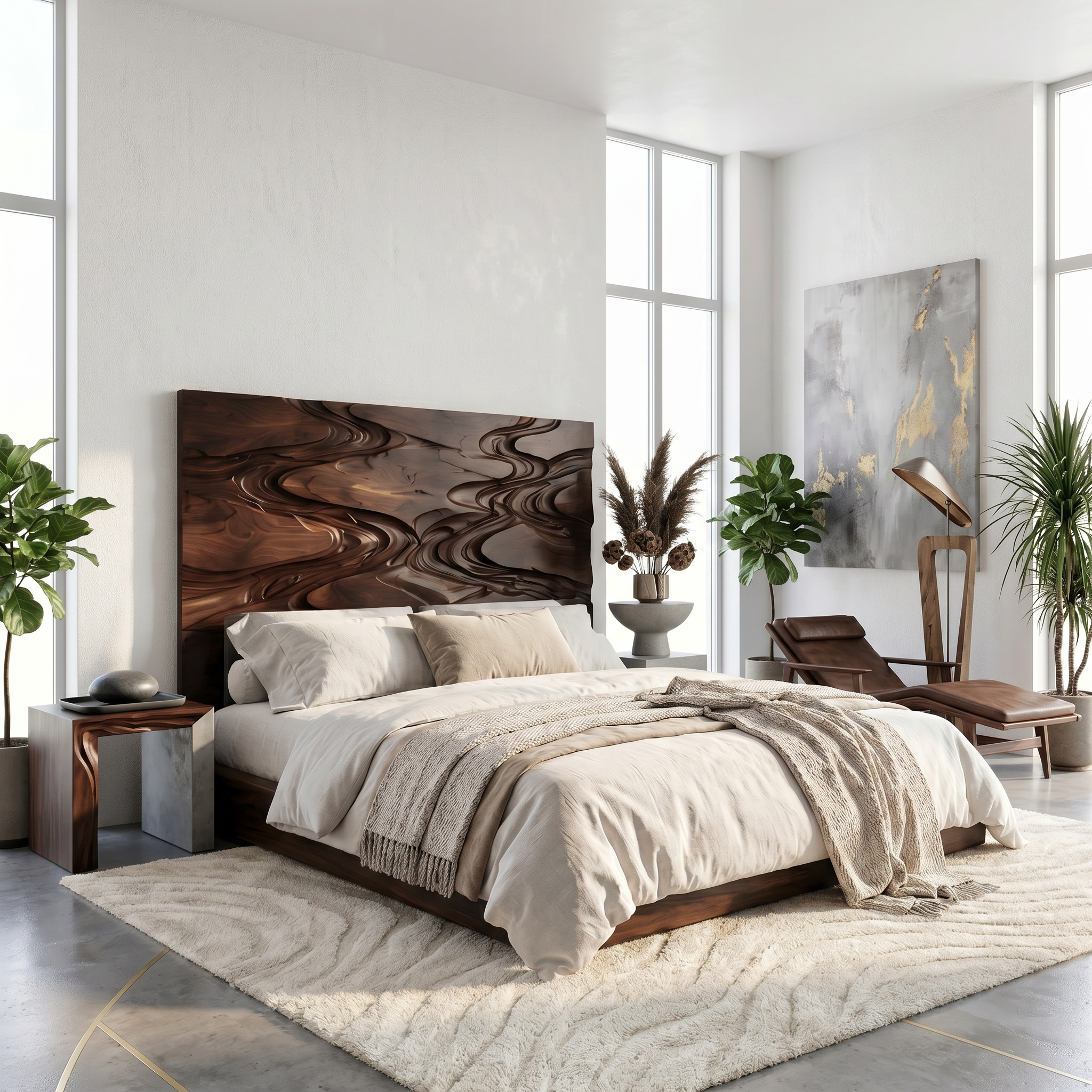 Rustic Live Edge Headboard Wooden Bed Headboard For Bedroom