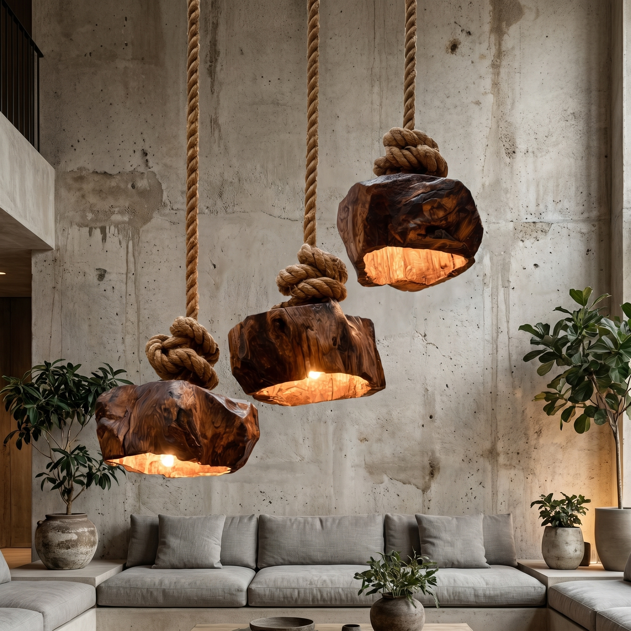 Rustic Organic Pendant Lamp For Dining Room And Kitchen