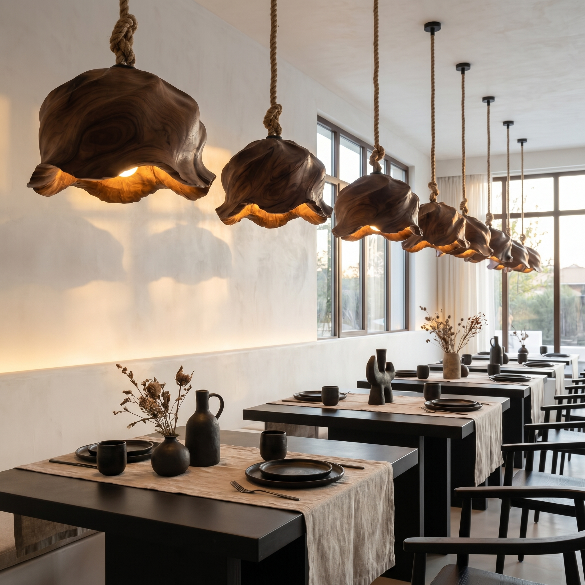 Modern Pendant Lamp With Smooth Organic Form For Bedroom