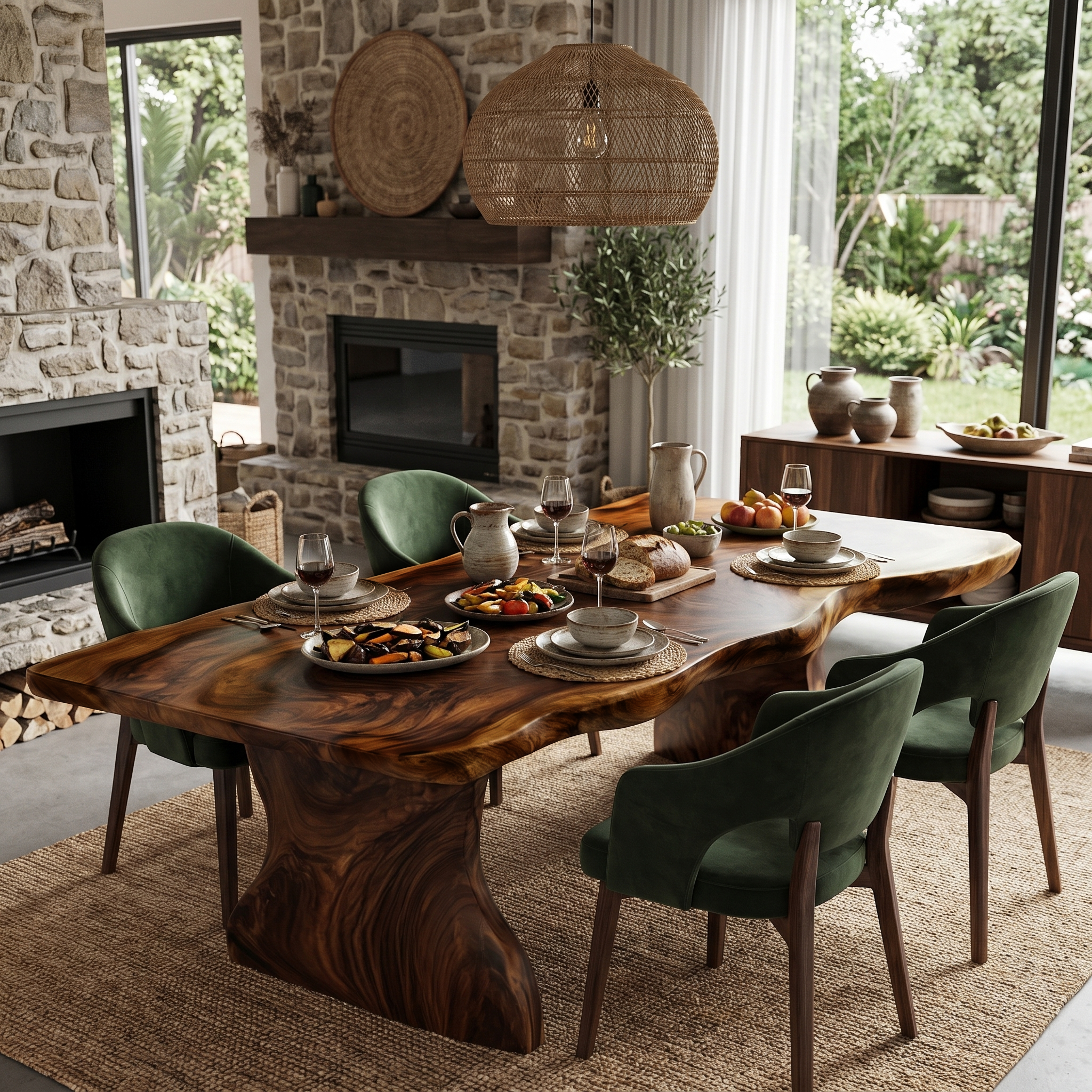 Rustic Dining Table Live Edge Design For Dining Room