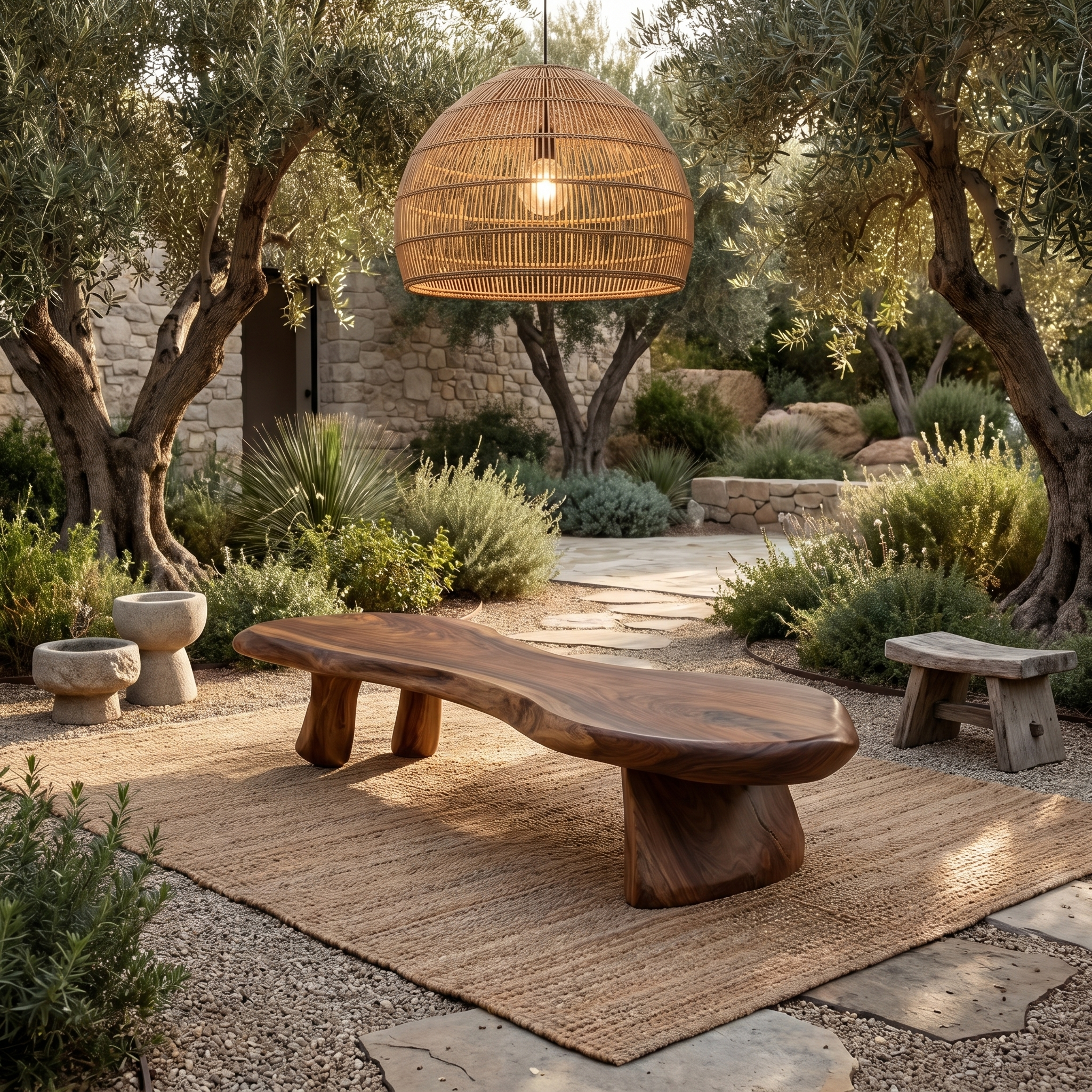 Rustic Bench Natural Tree Slab Design For Entryway