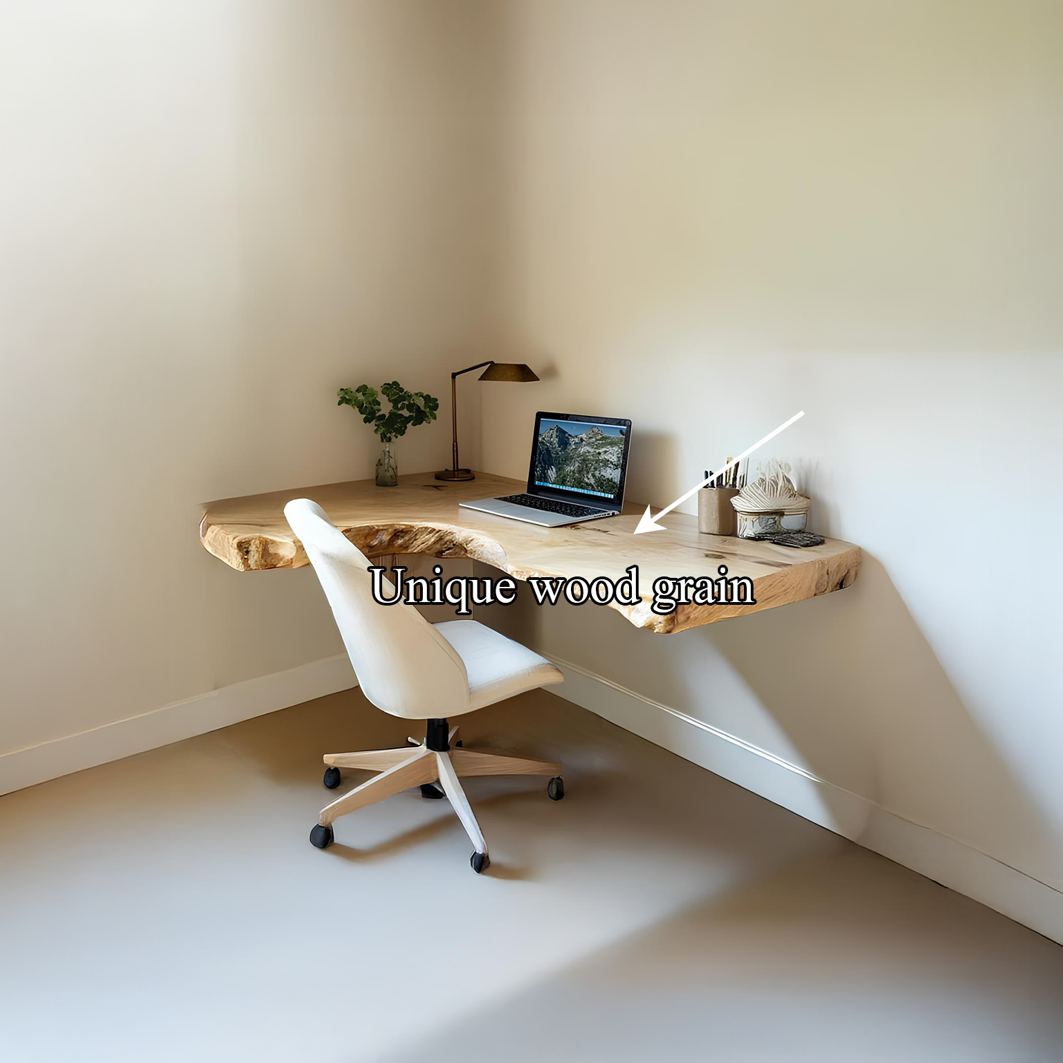 Mid Century Floating Desk Bedroom Study