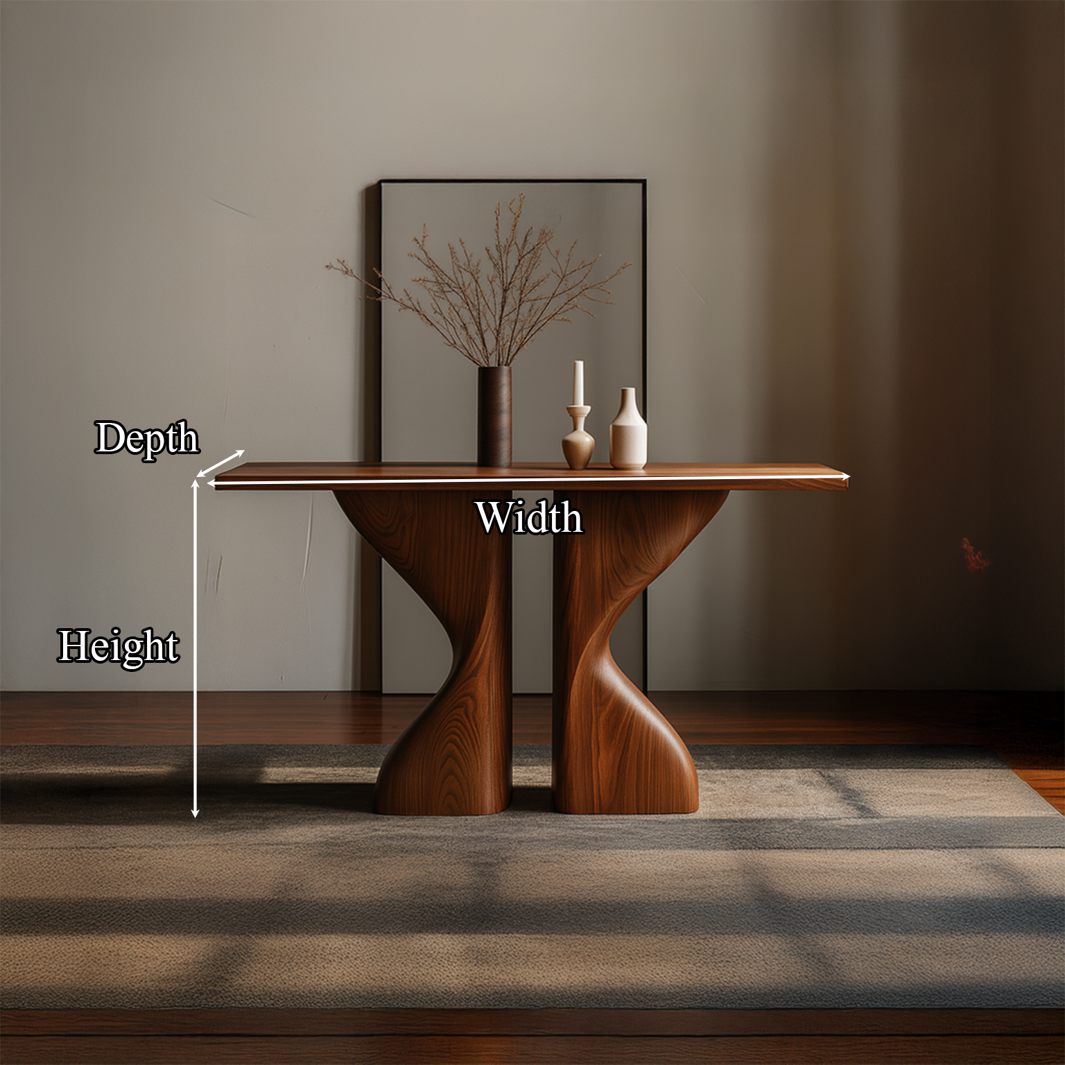 Midcentury Console Table Living Room