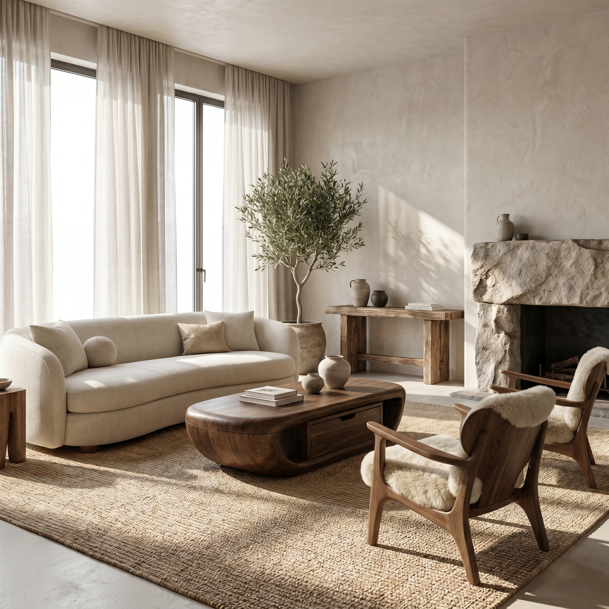 Modern Coffee Table With Built In Storage Shelf For Living Room