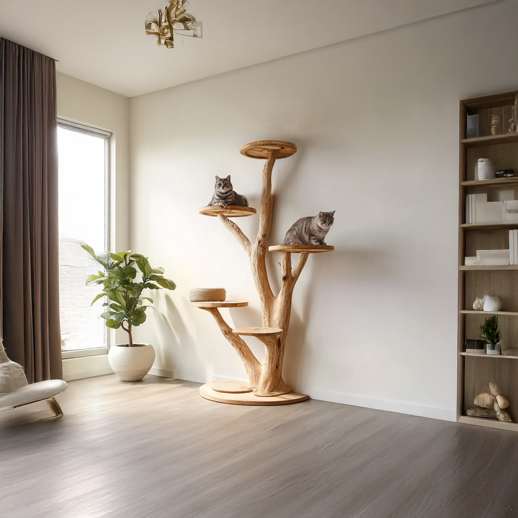Rustic Tree Cat Tower Living Bedroom
