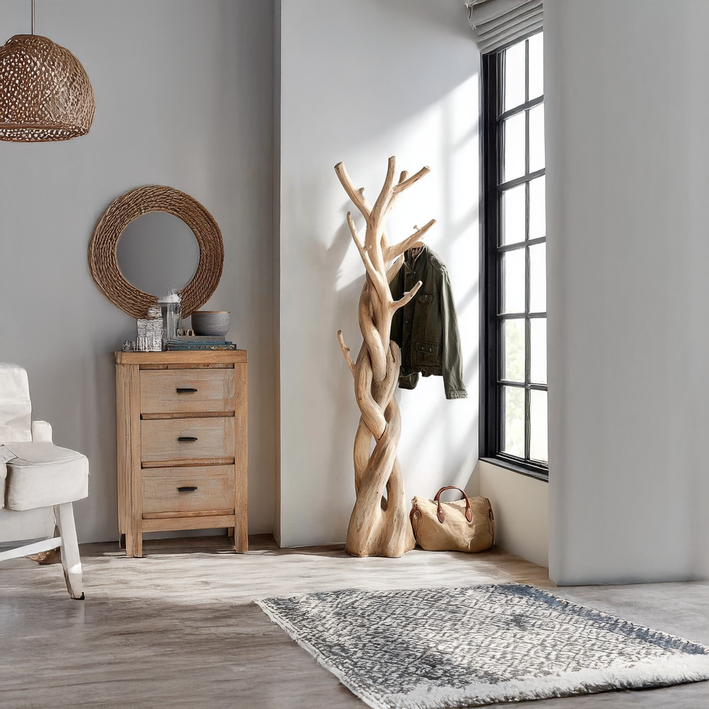 Rustic Tree Coat Rack Bedroom Closet