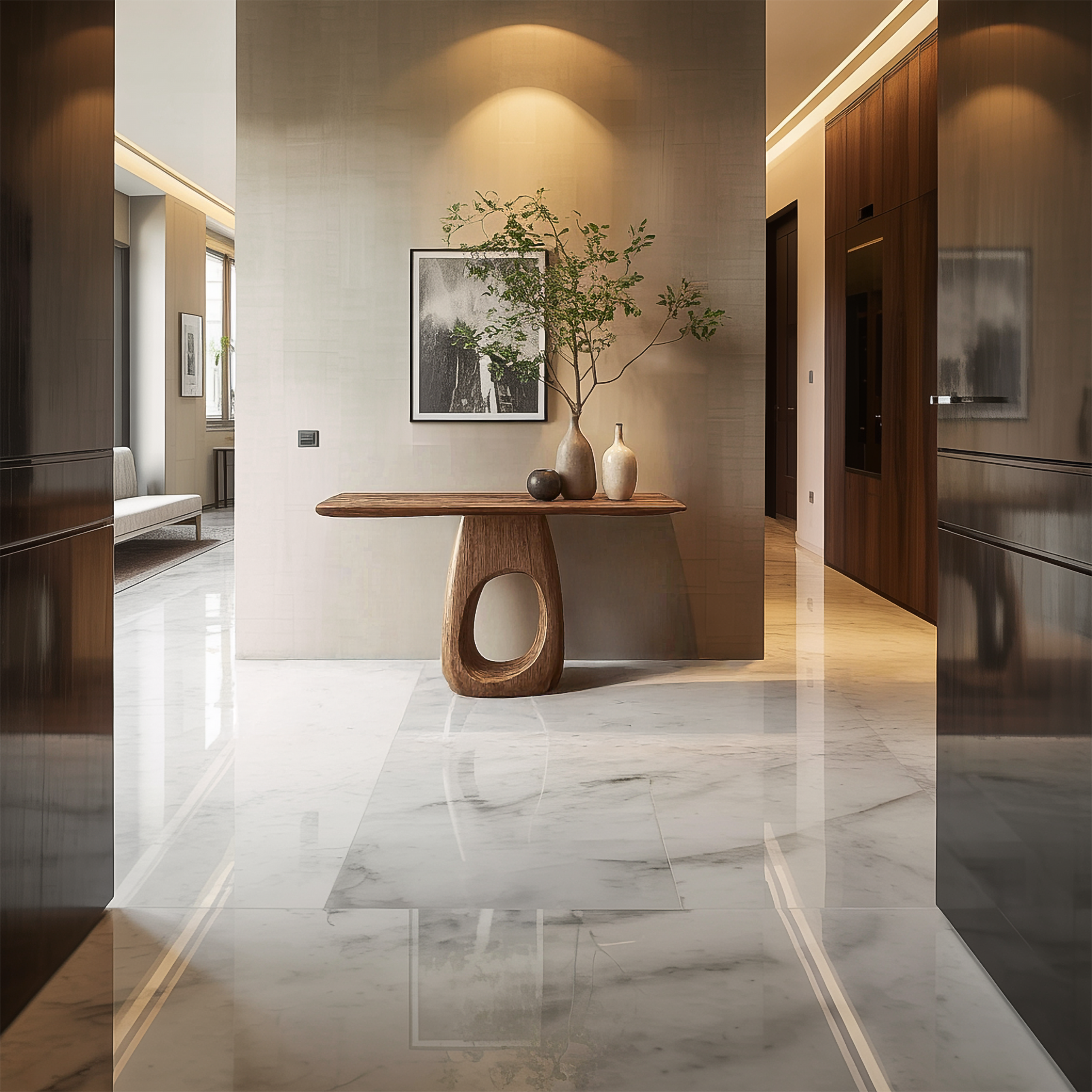 Artisan Organic Console Table Living Room And Hallway