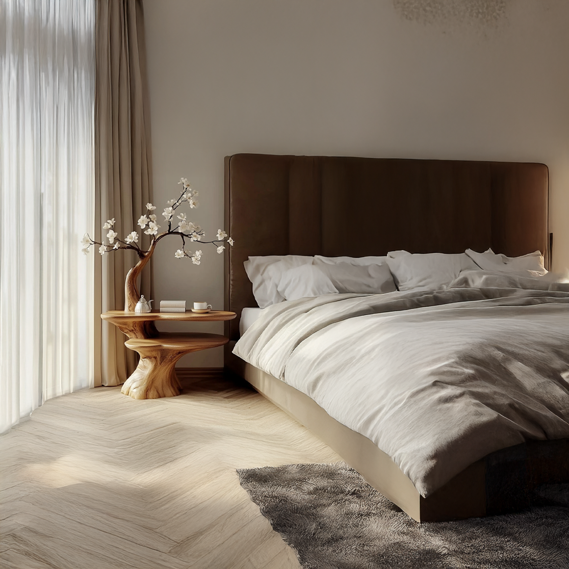 Rustic Bedside Table Bedroom And Living Room