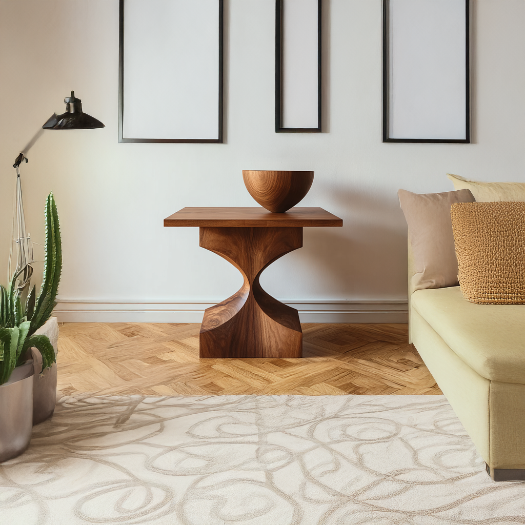 Mid Century End Table Living Room
