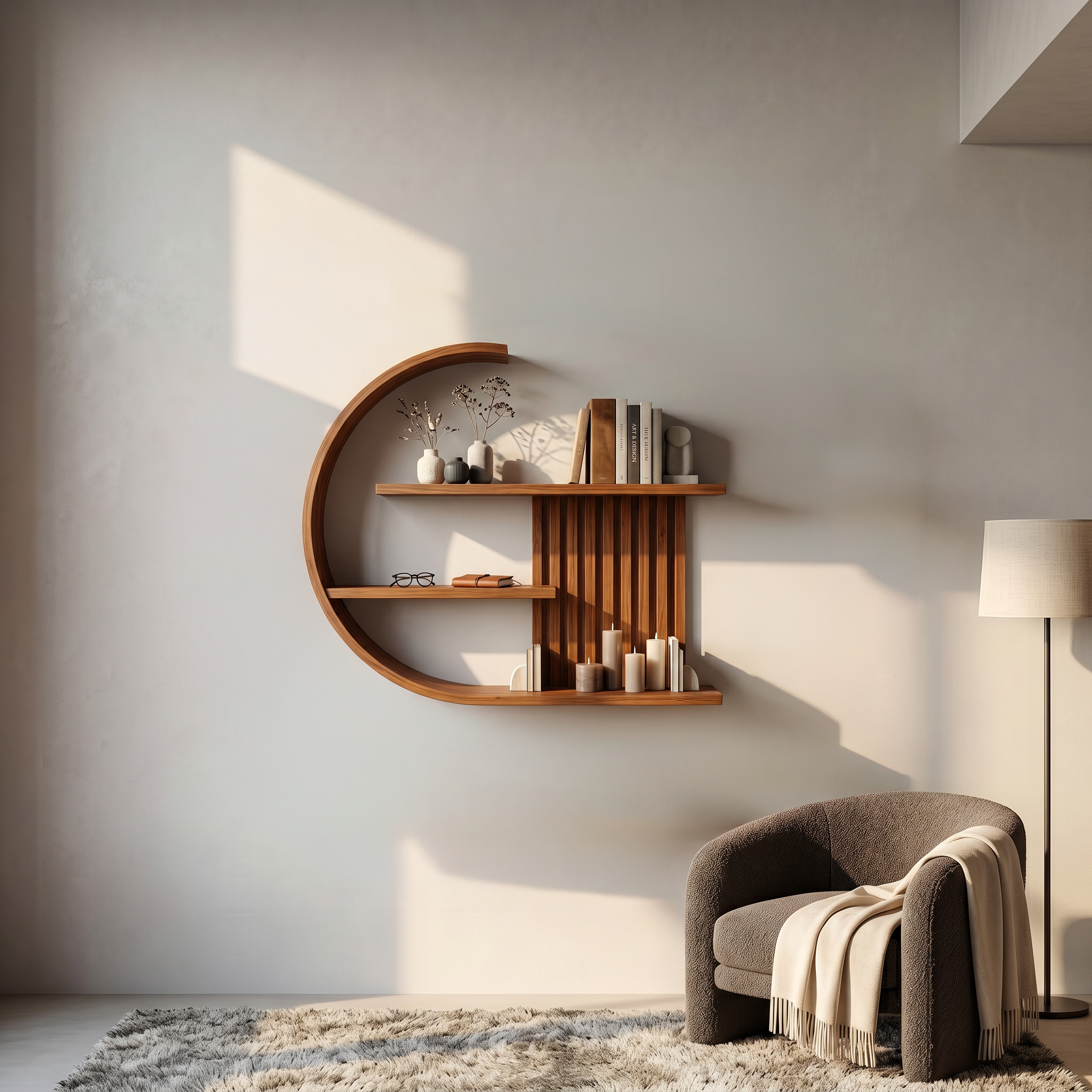 Japandi  Wall Decor Shelf Living Room And Lounge