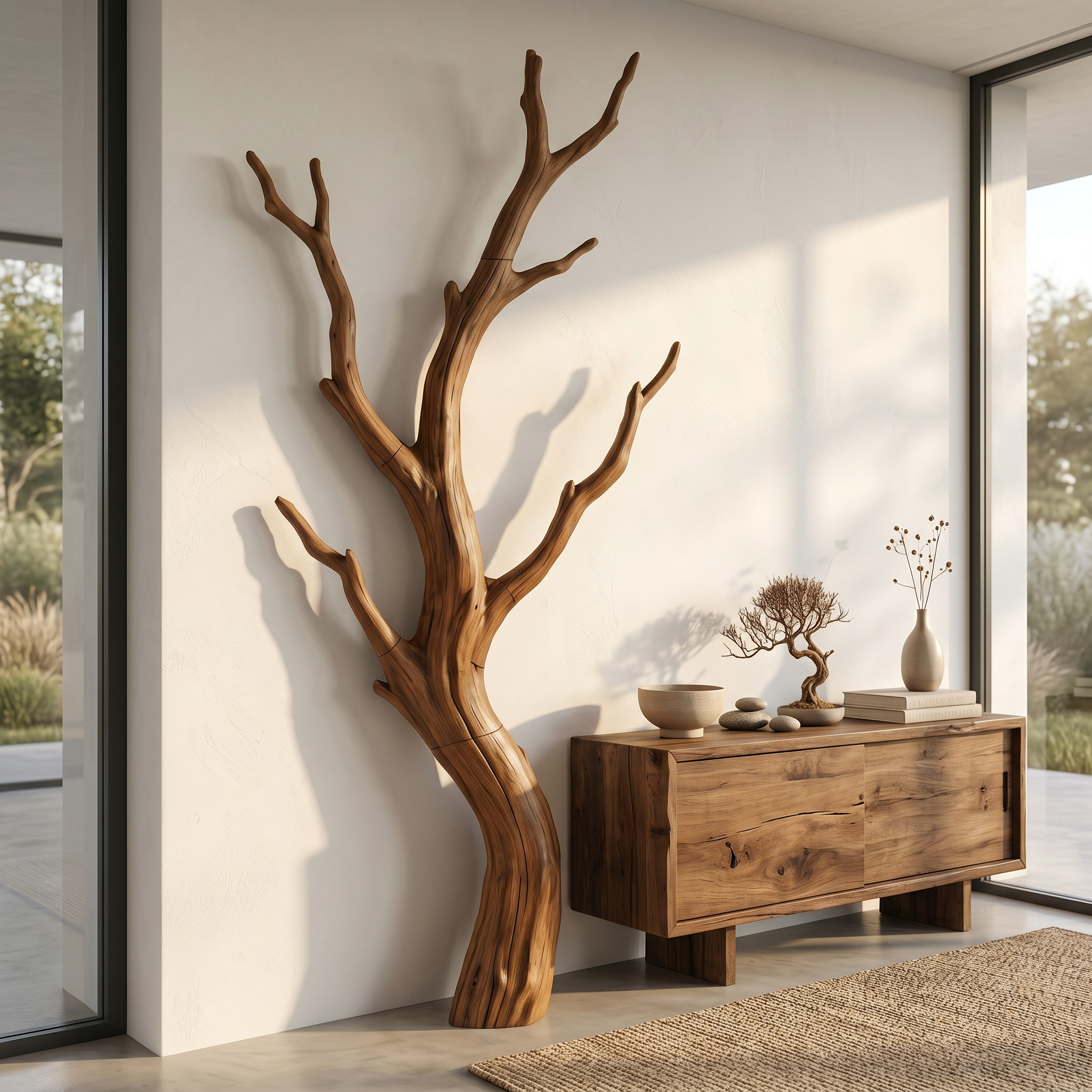Organic Modern Branch Wall Art For Living Room