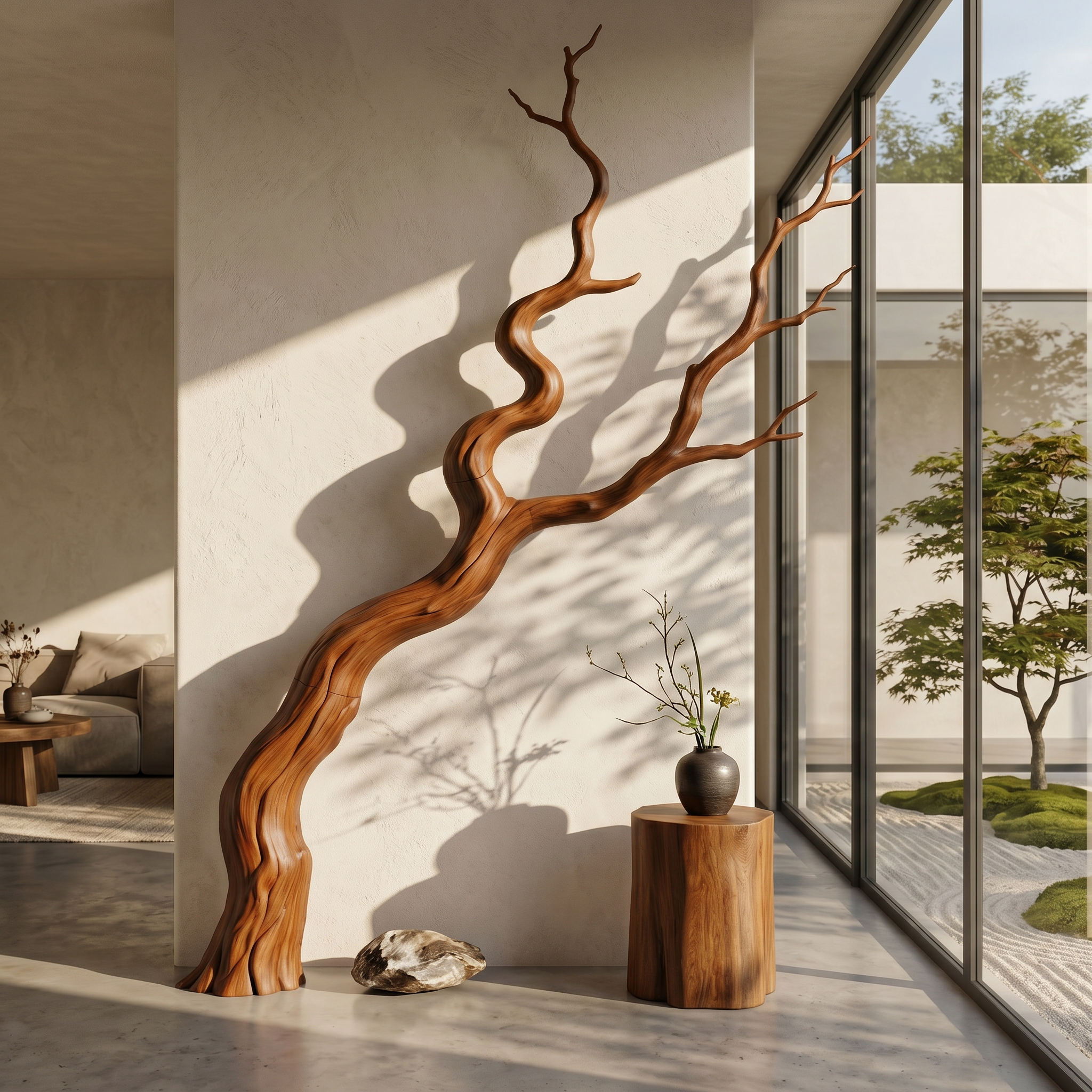Nature Inspired Wall Decor Sculptural Branch Design For Living Room