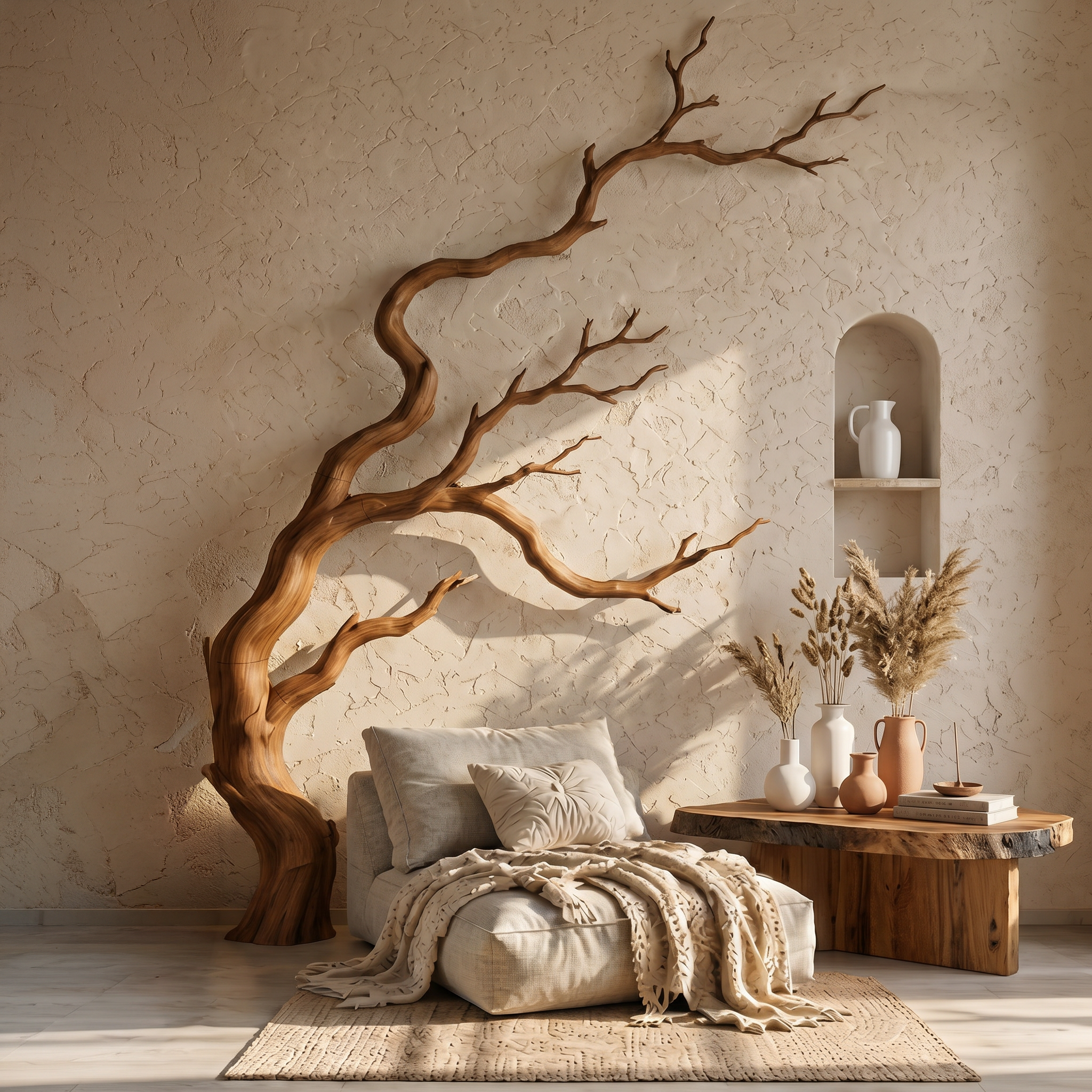 Contemporary Wall Decor Tree Branch Sculpture For Bedroom