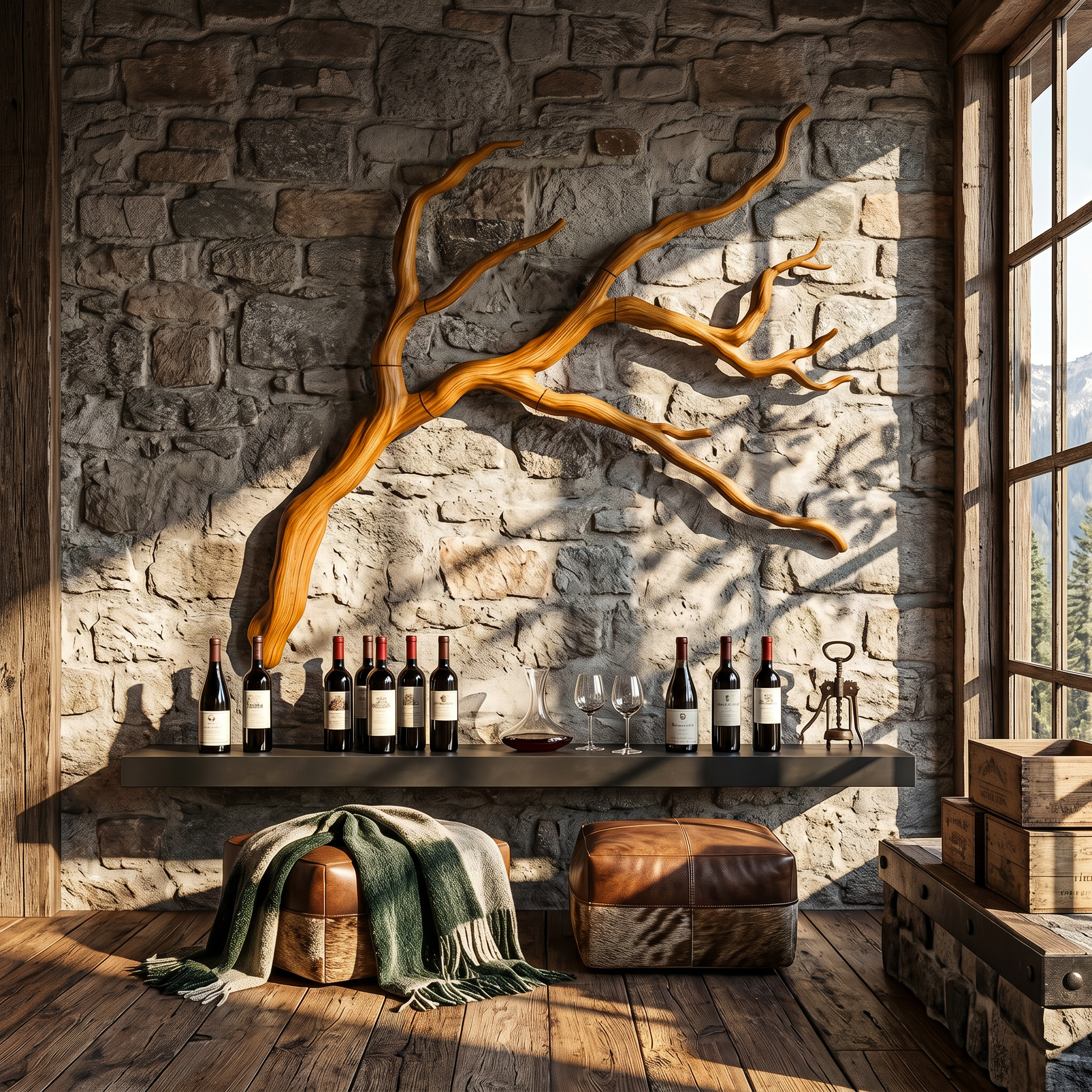 Modern Wall Decor Sculptural Branch Form For Living Room