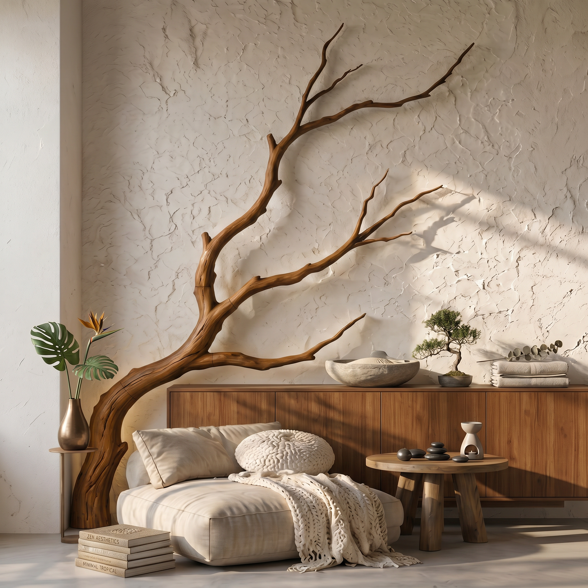 Artisan Wall Decor Handcrafted Tree Branch Sculpture For Living Room