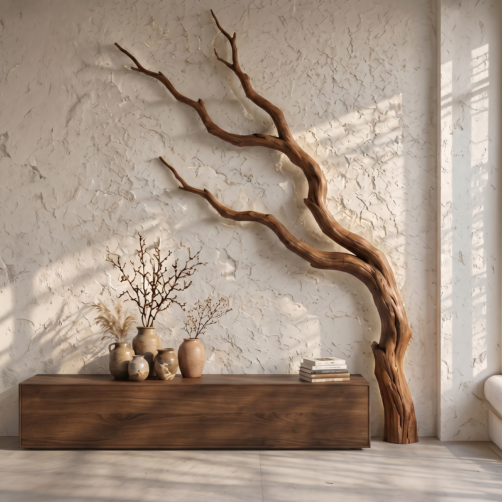 Contemporary Wall Decor Sculptural Branch Design For Living Room