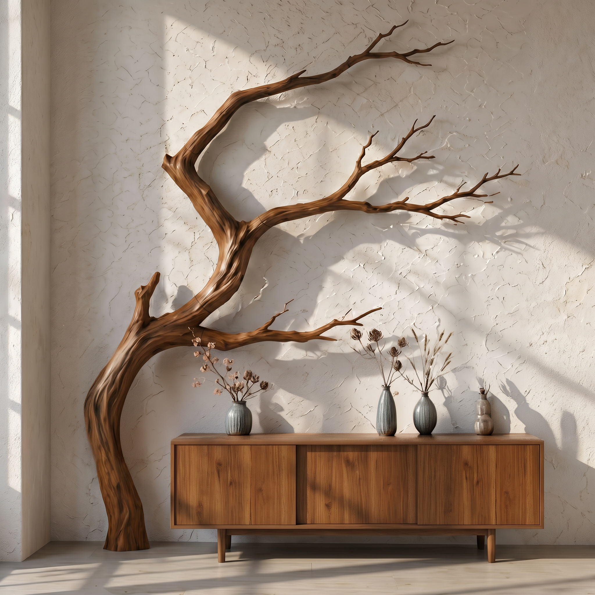 Organic Wall Decor Organic Tree Branch Form For Living Room