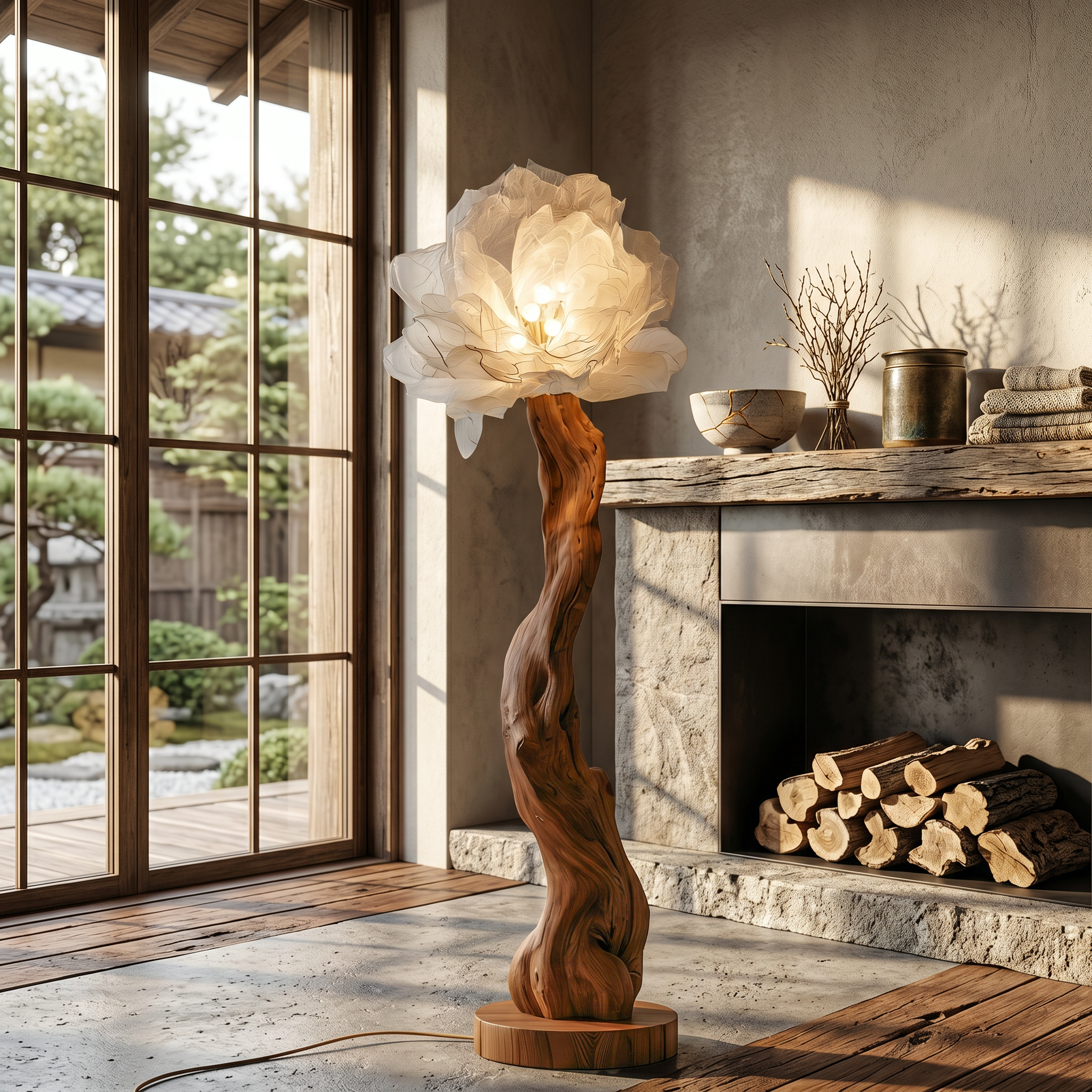 Organic Standing Lamp Sculptural Bloom Design For Living Room