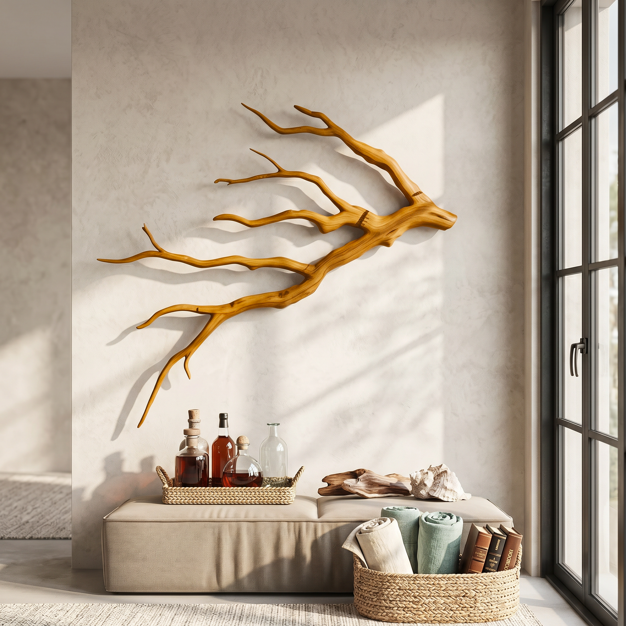 Sculptural Tree Branch Wall Decor Nature Inspired Design For Living Room