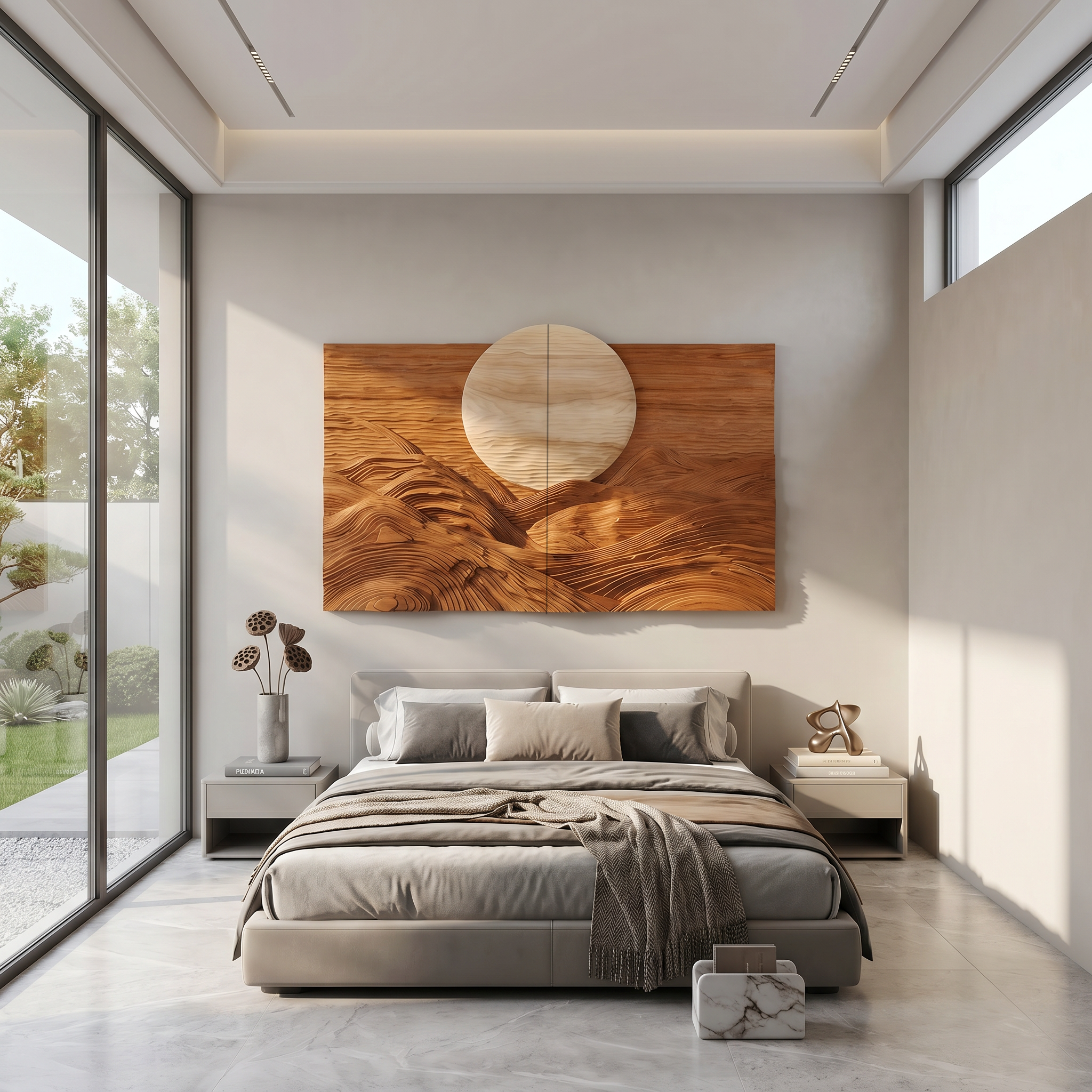 Rustic Mountain Sunrise Wooden Wall Art For Living Room And Bedroom