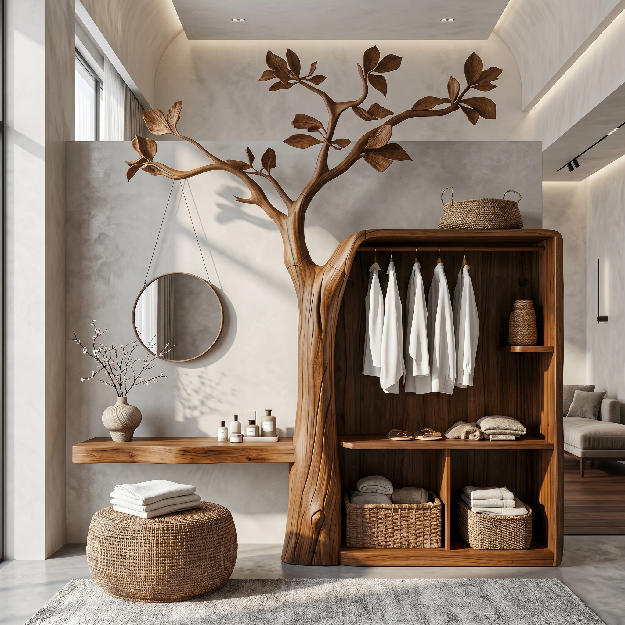 Organic Modern Hanging Clothes Rack Tree Coat Rack Bedroom And Dressing Room