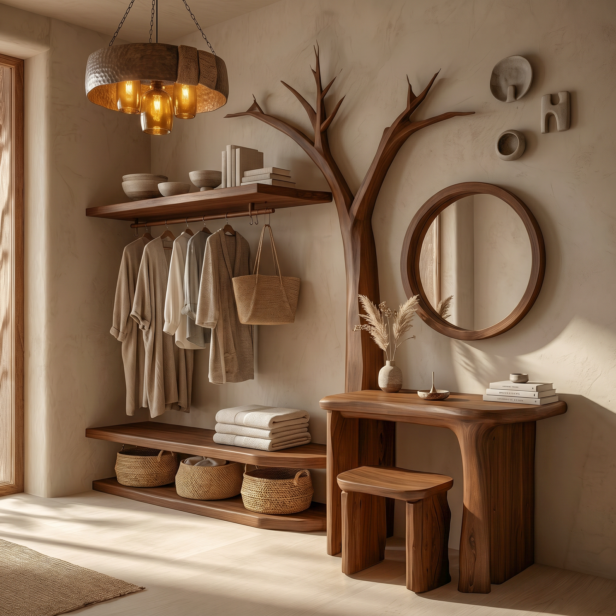 Organic Tree Coat Rack Dressing Table Bedroom And Dressing Room