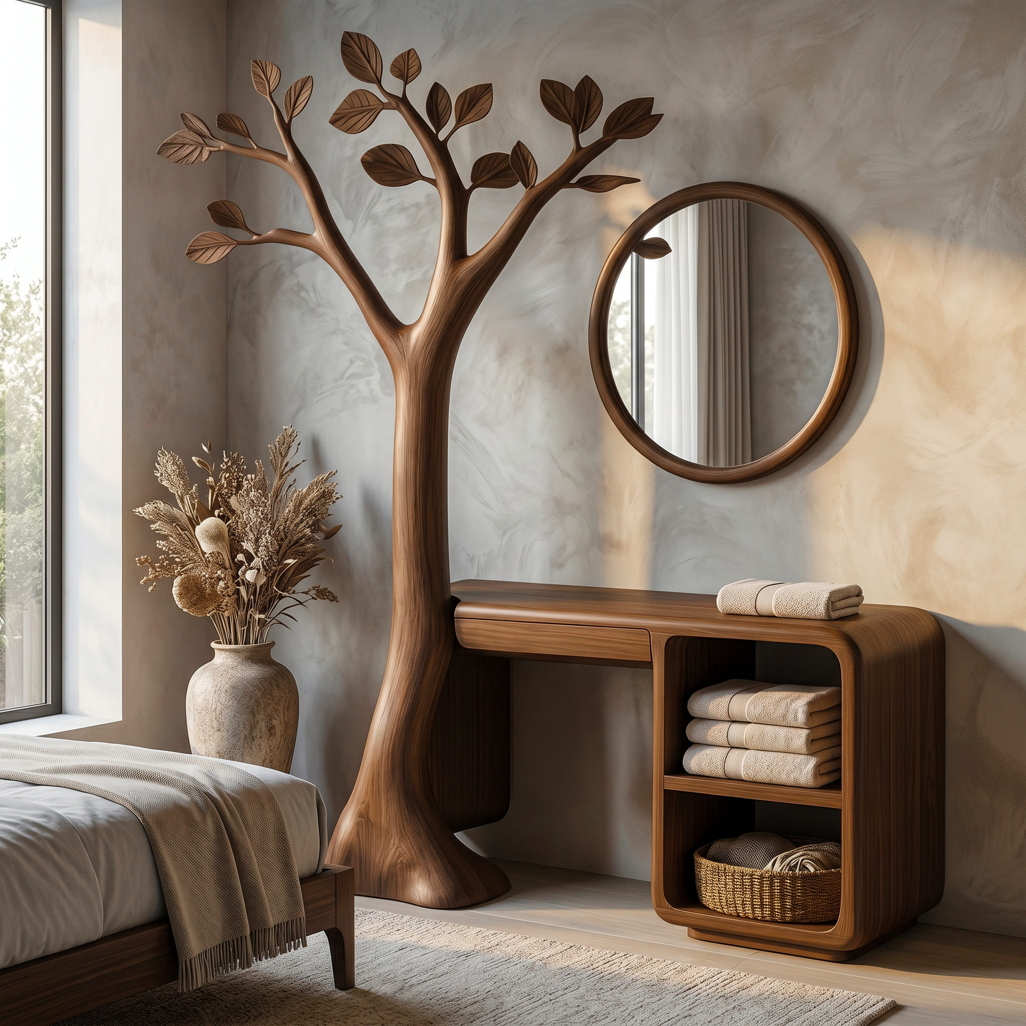 Contemporary Corner Makeup Vanity Bedroom Or Walk In Closet