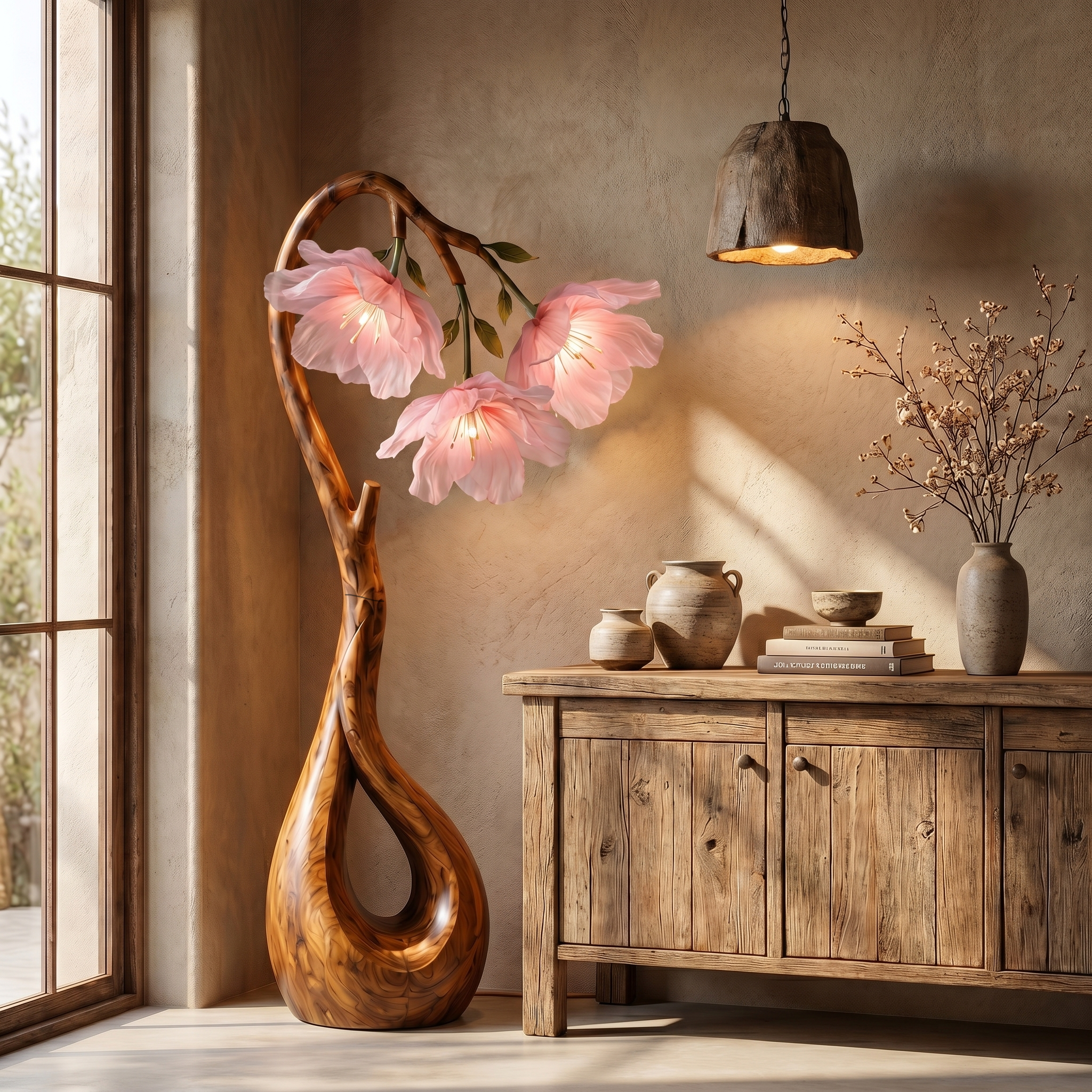 Modern Floor Lamp With Nature Inspired Silhouette For Living Room And Reading Nook