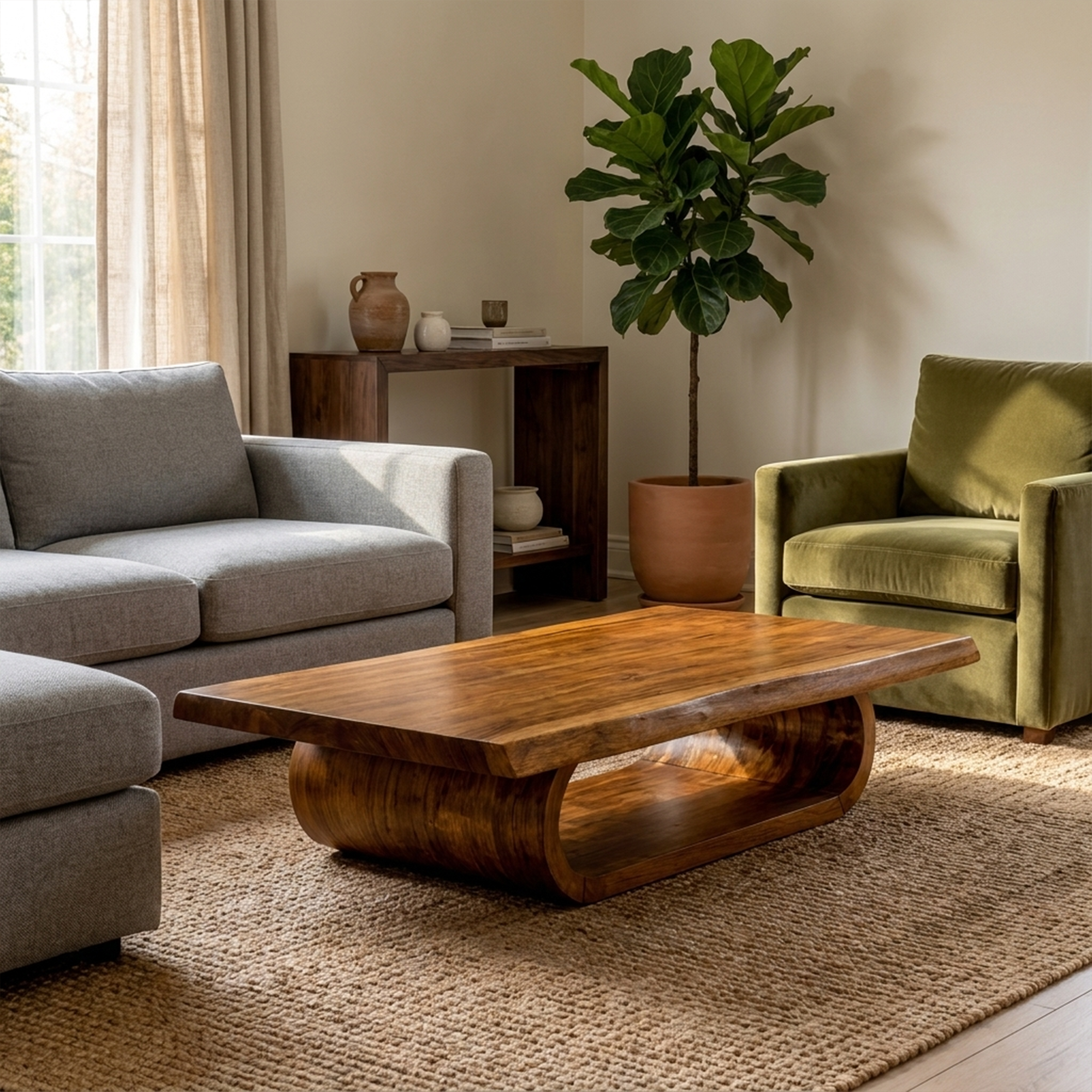 Mid Century Wave Coffee Table Living Room And Sitting Room