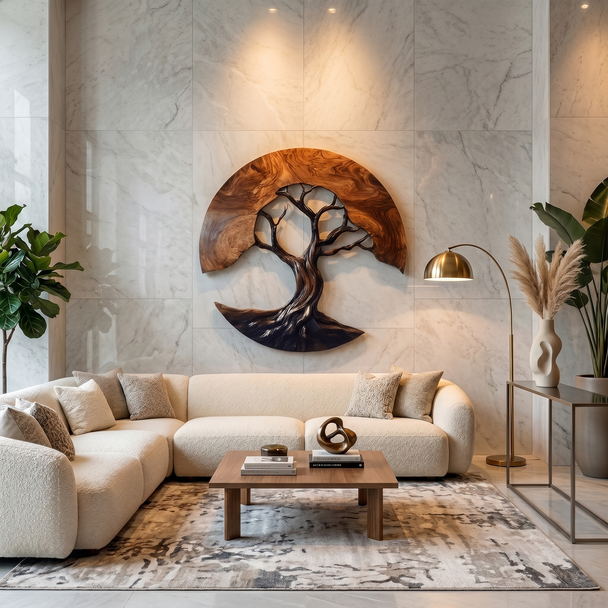 Contemporary Tree Wall Sculpture For Living Room
