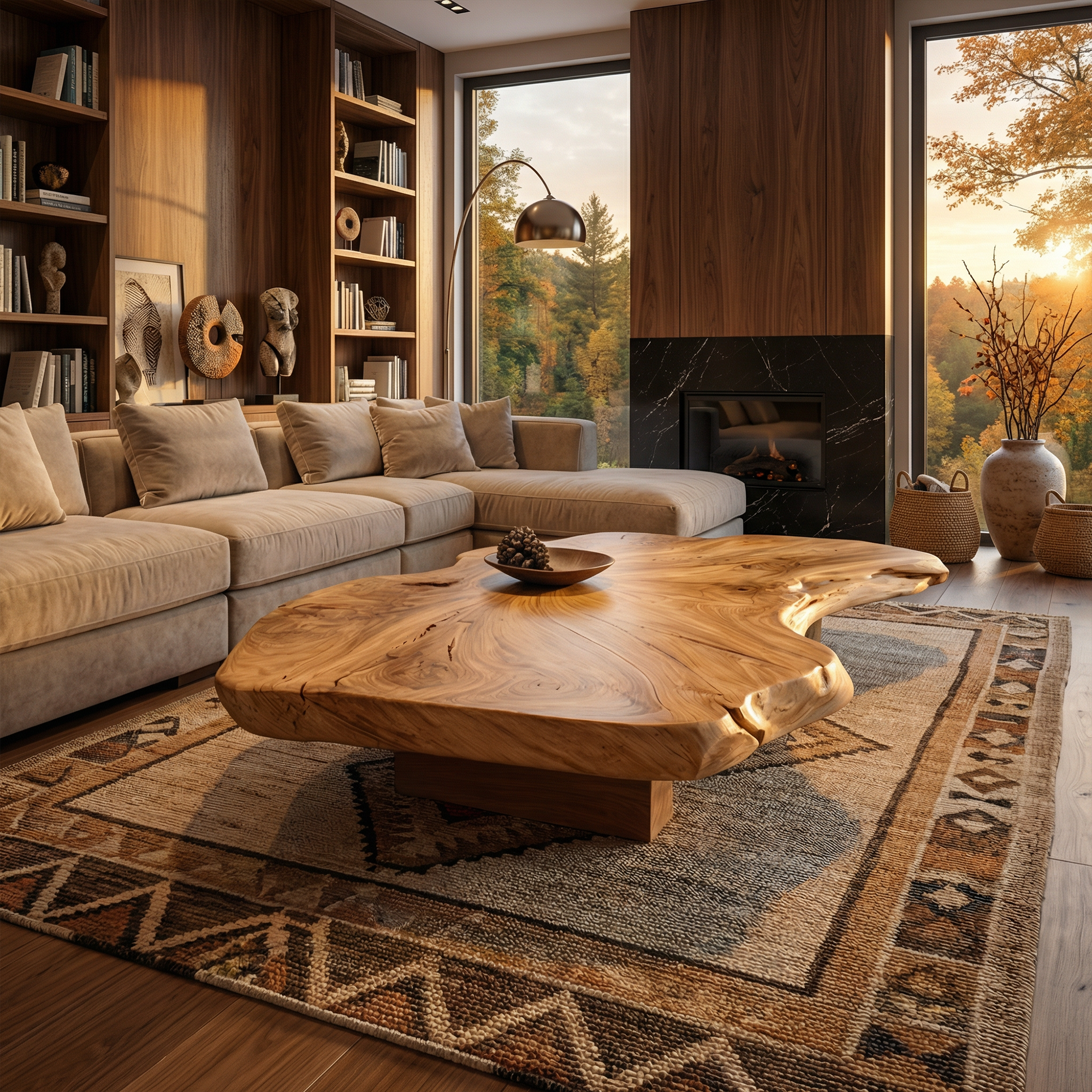 Rustic Organic Coffee Table Living Room Or Family Room