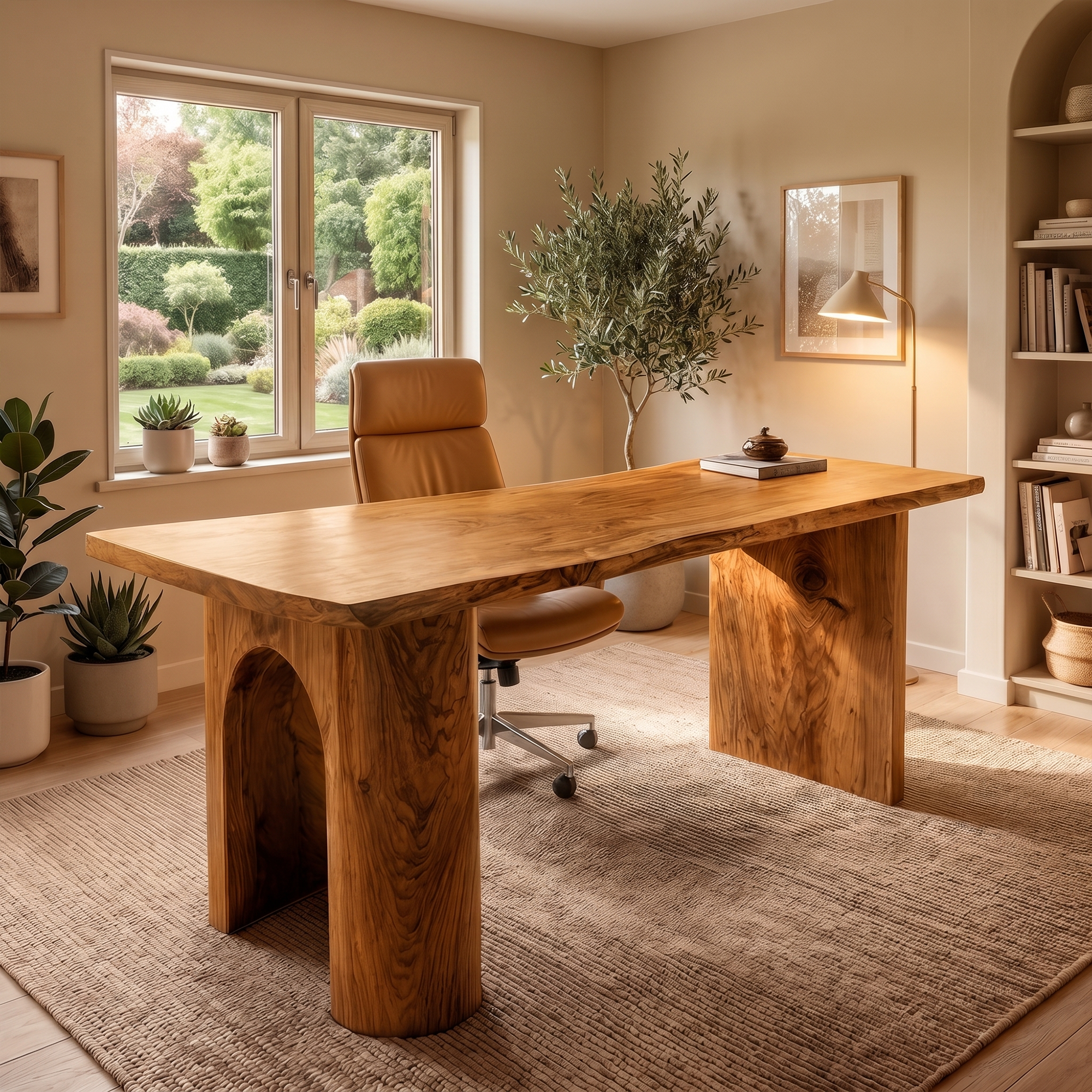 Handcrafted Executive Desk For Home Office And Professional Workspace