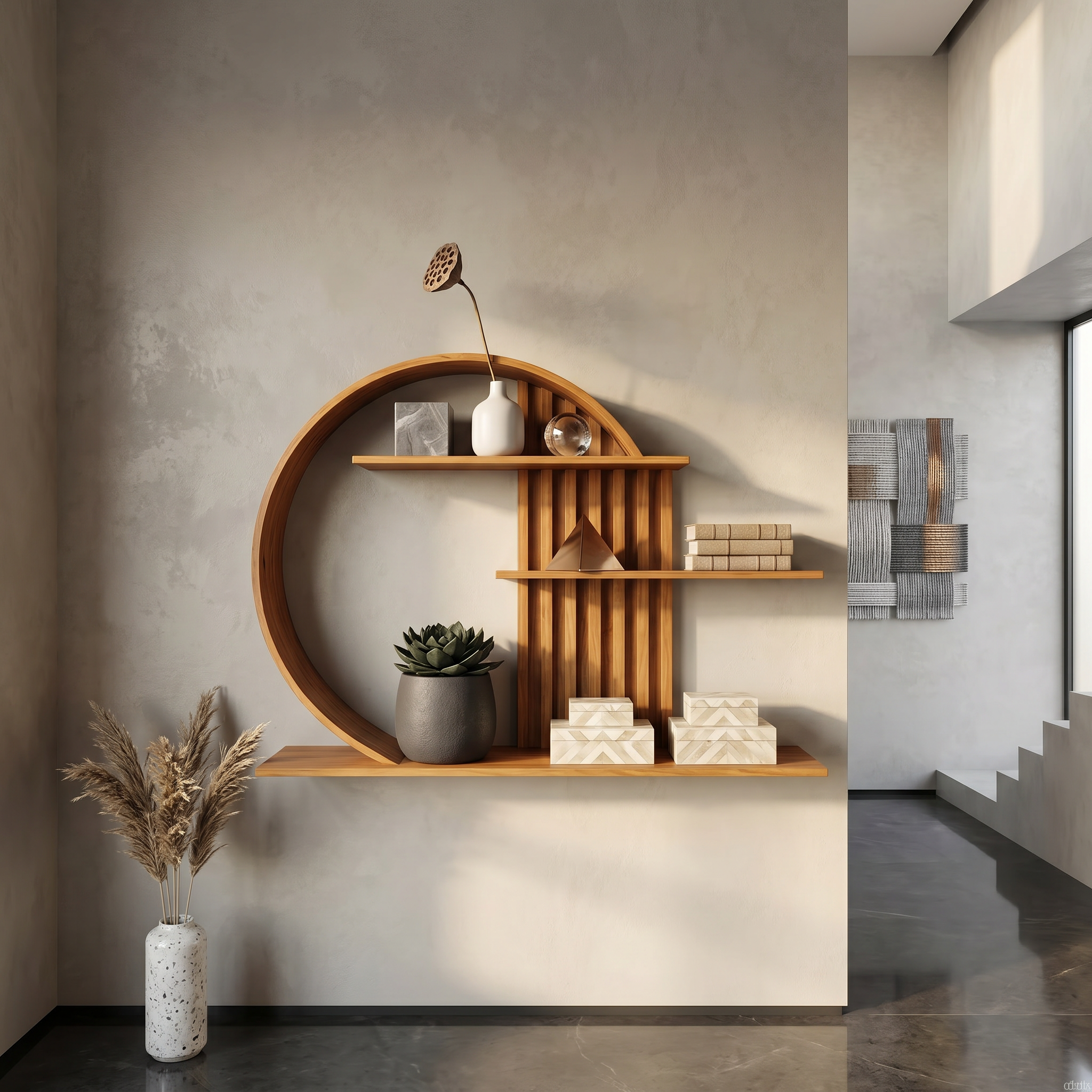 Modern Zen Wall Decor Shelf Living Room And Harmony Room