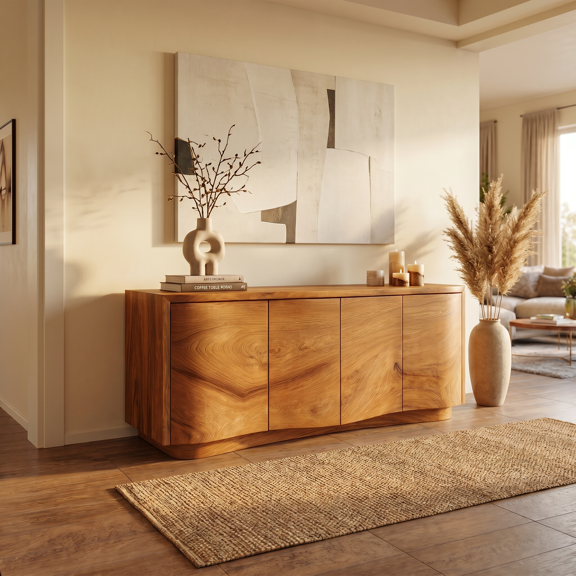 Rustic Luxury Sideboard Cabinet Living Room Interior Decor