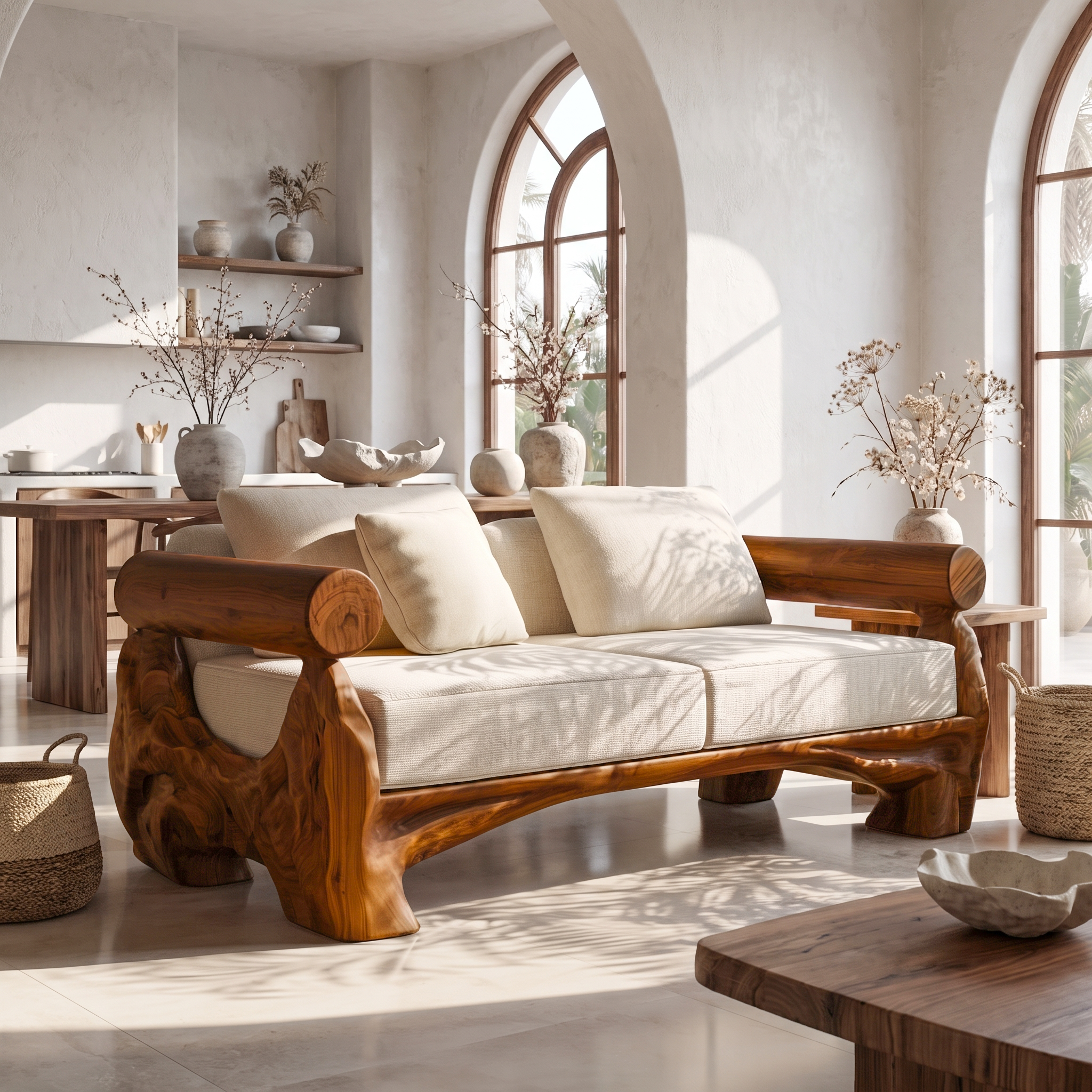 Sculptural Sofa Frame For Living Room