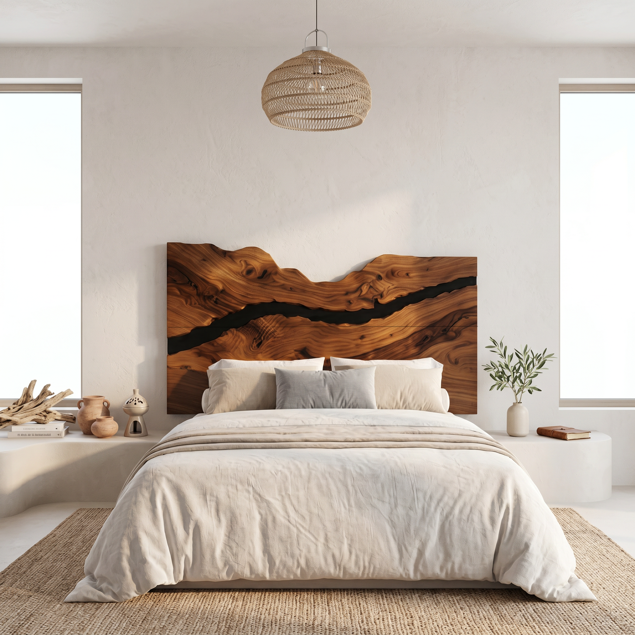 Rustic Headboard Slatted Bed Headboard For Bedroom
