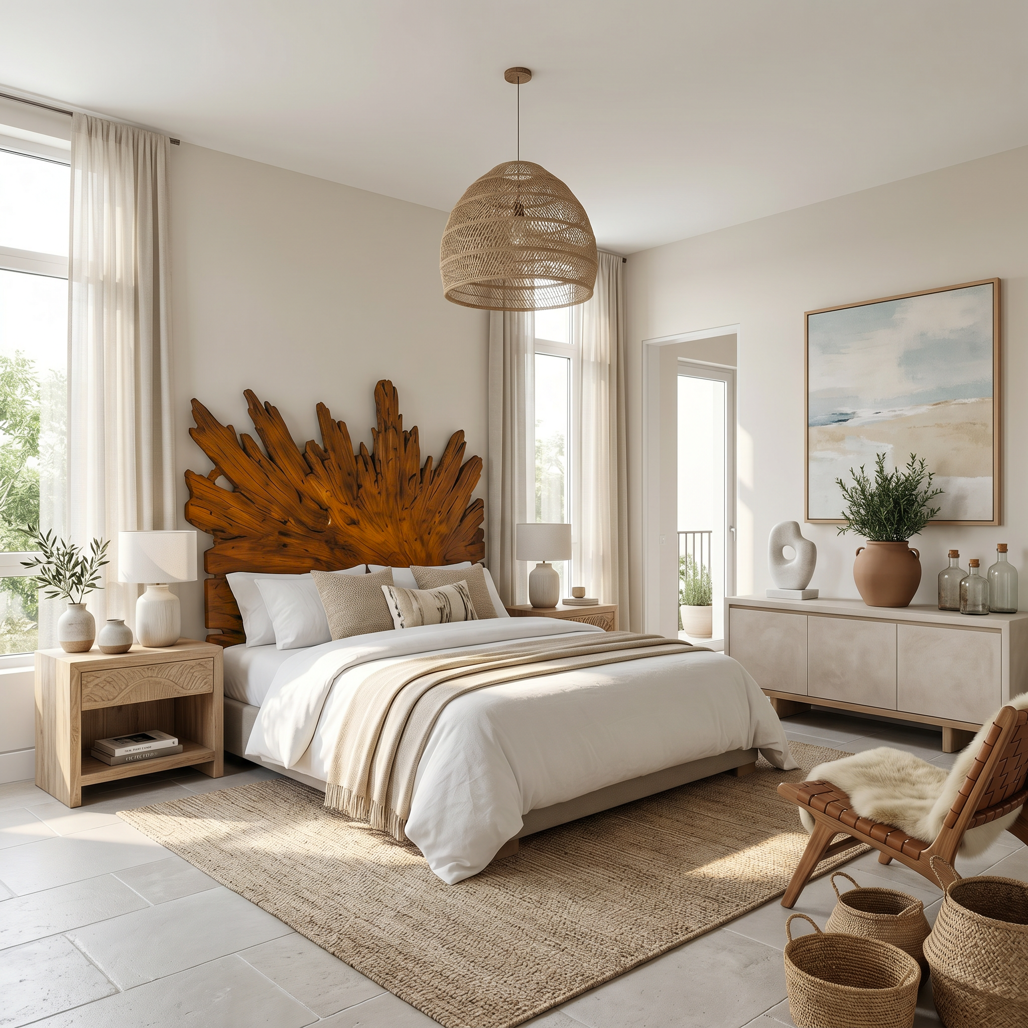 Art Deco Sunburst Headboard Wooden Bed Headboard For Bedroom