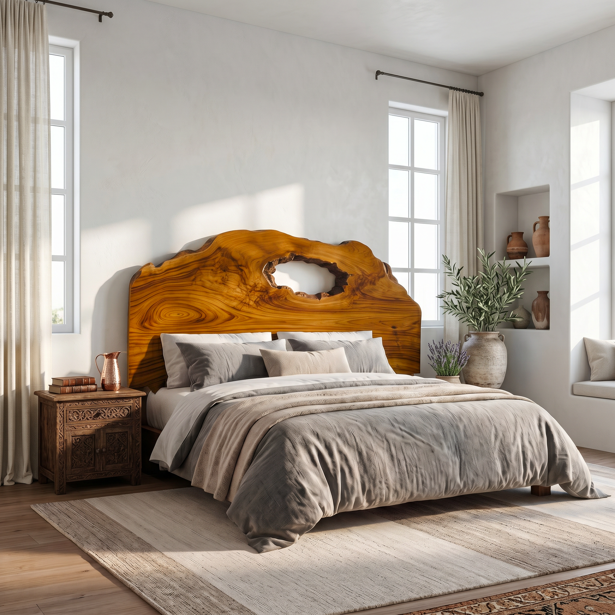 Organic Headboard Wooden Bed Headboard For Bedroom