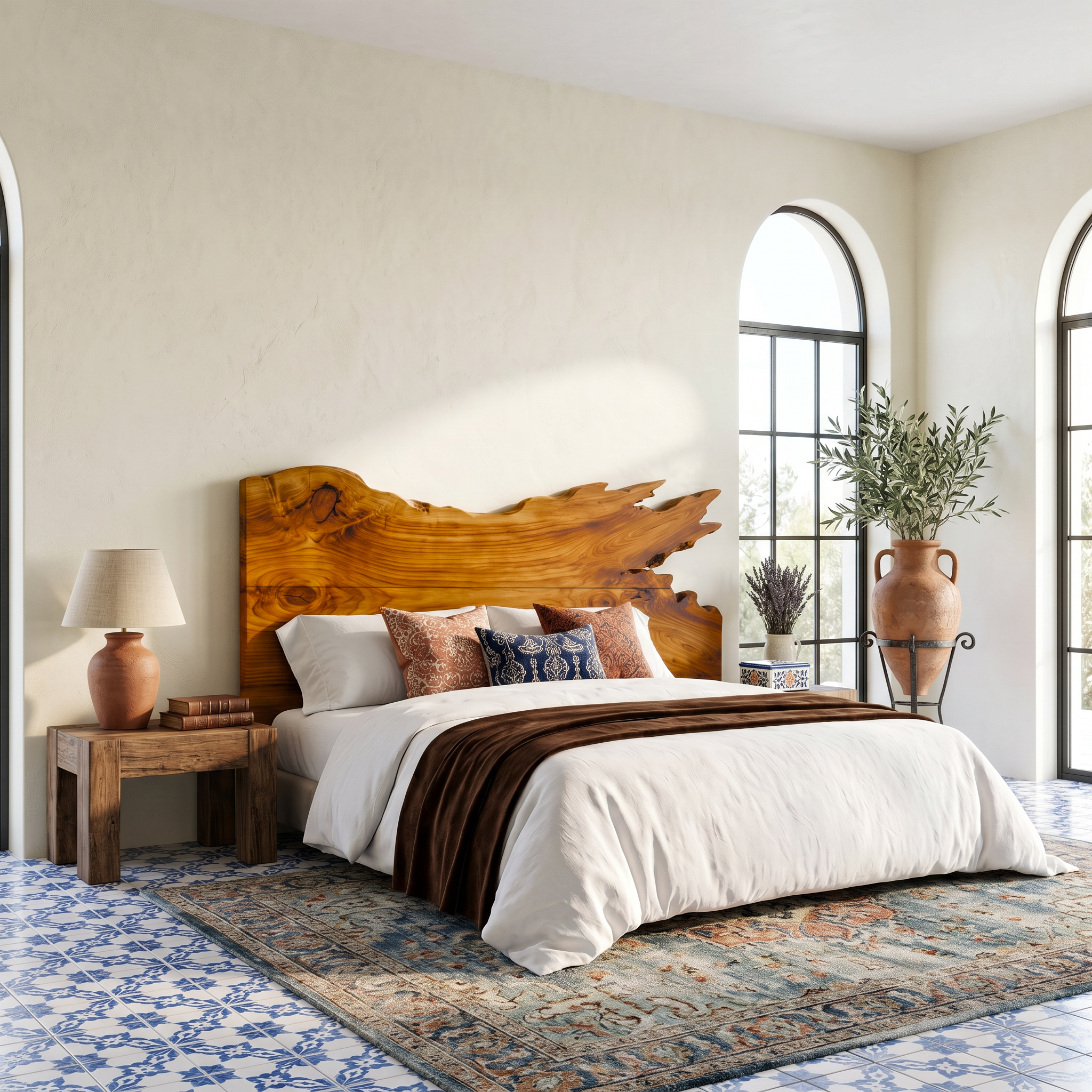 Modern Split Edge Headboard Wooden Bed Headboard For Bedroom