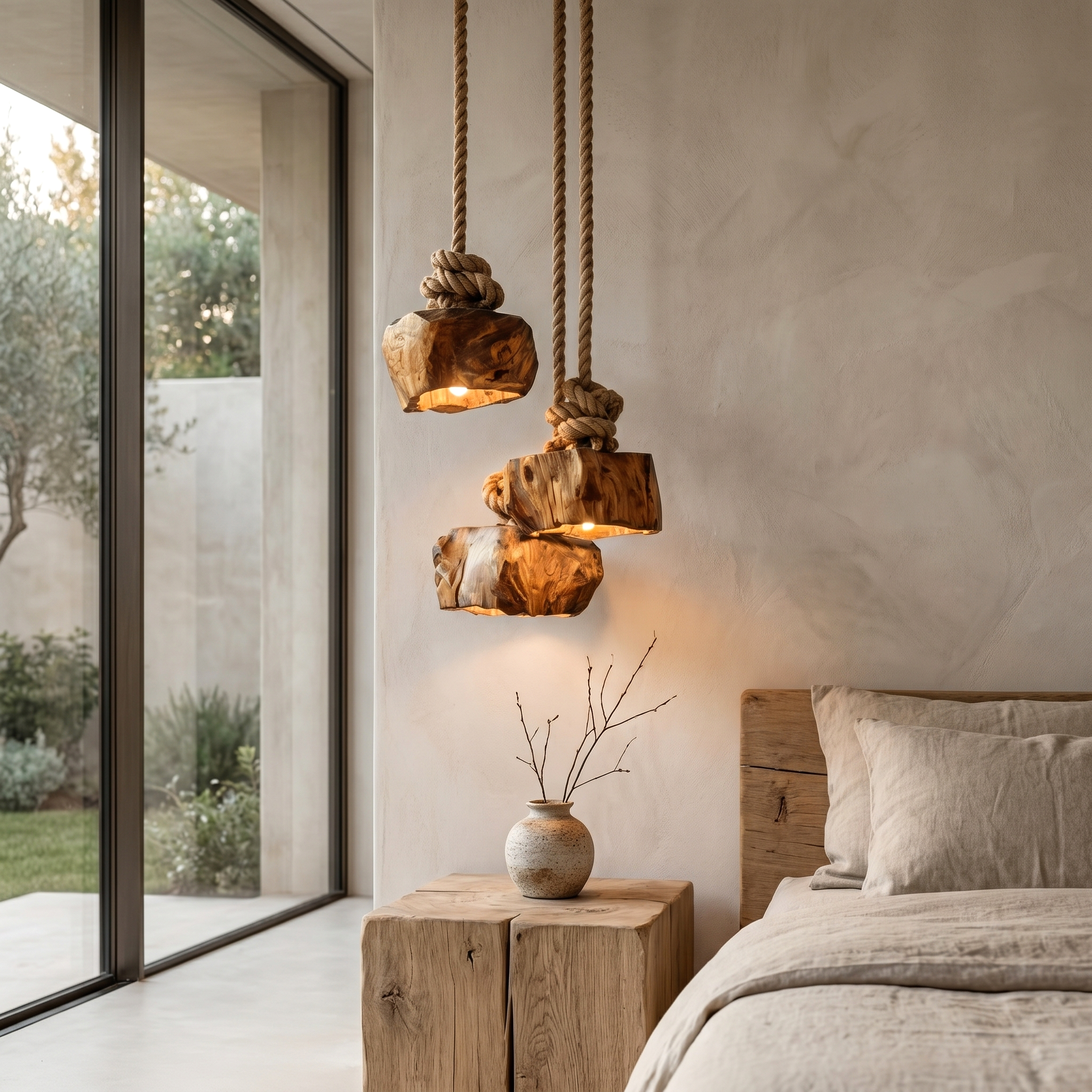 Rustic Organic Pendant Lamp For Dining Room And Kitchen