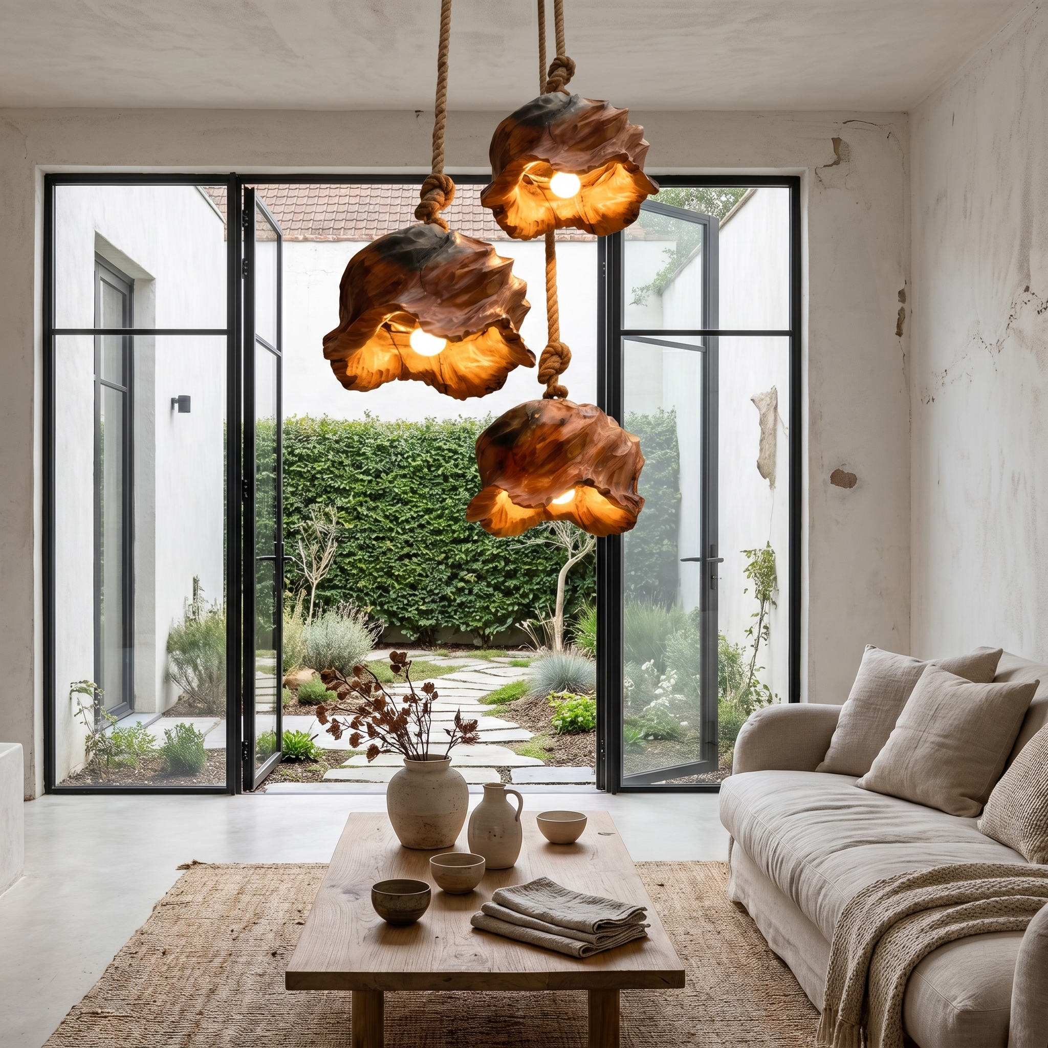 Modern Pendant Lamp With Smooth Organic Form For Bedroom