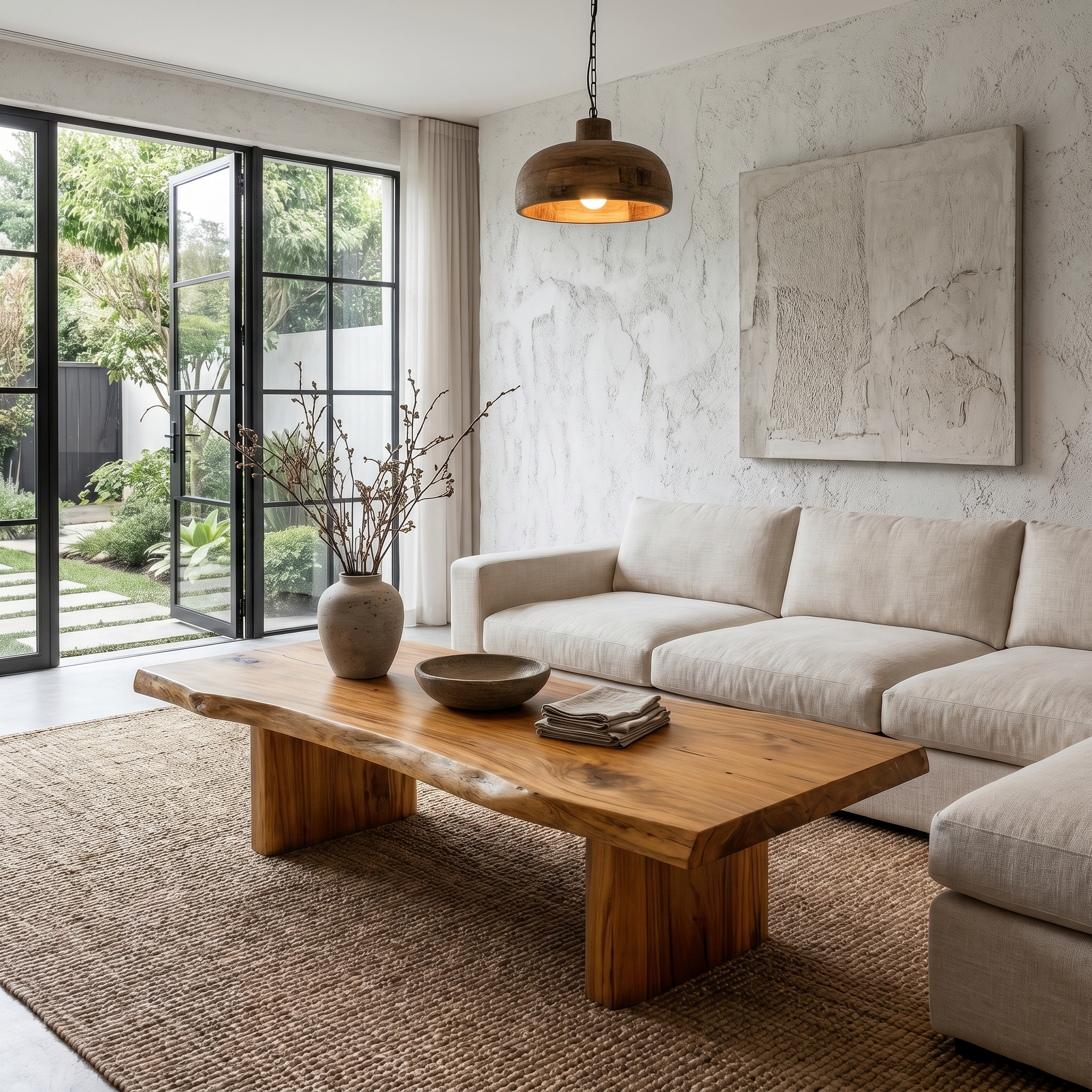 Rustic Wooden Coffee Table For Living Room
