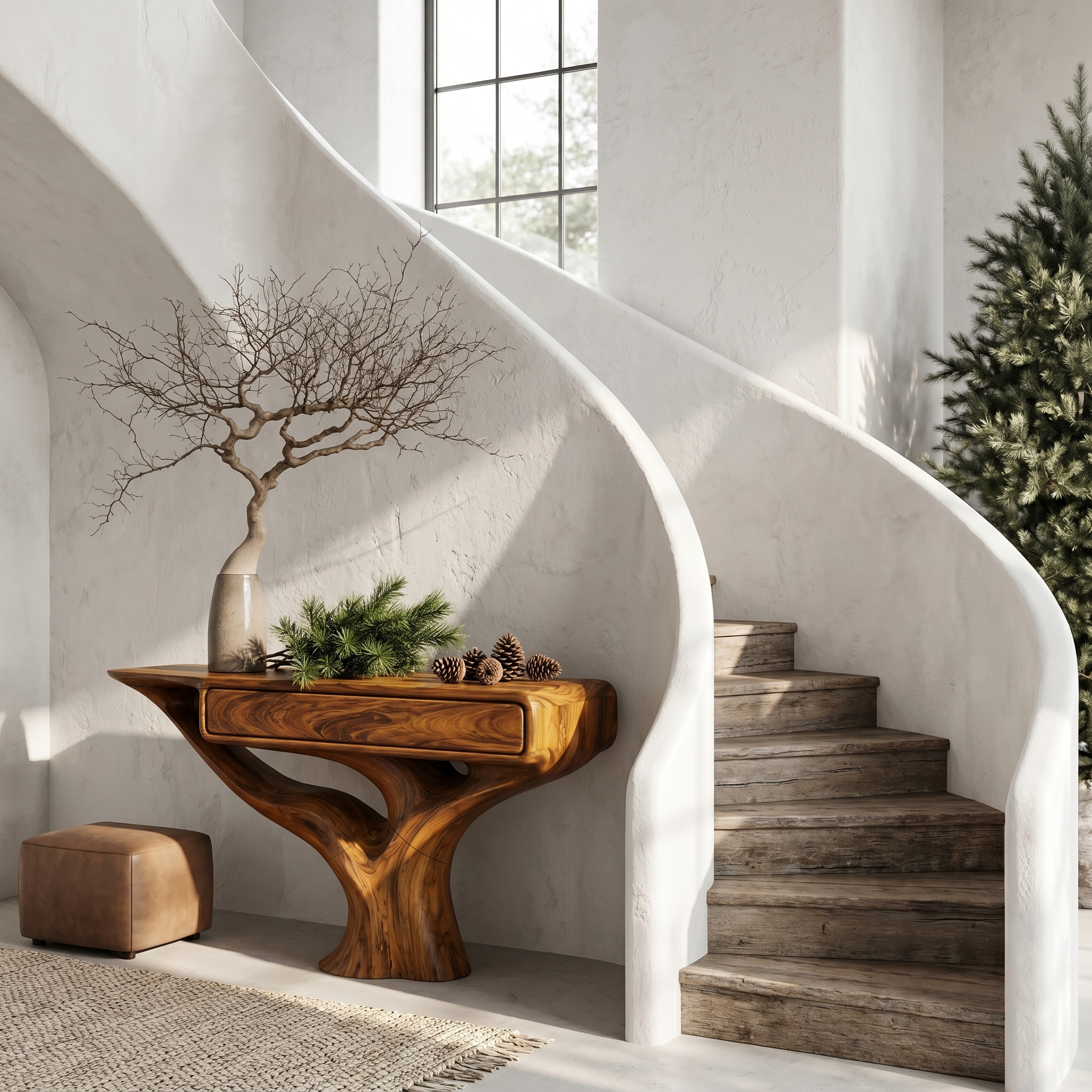Modern Console Table With Storage Cabinet For Living Room