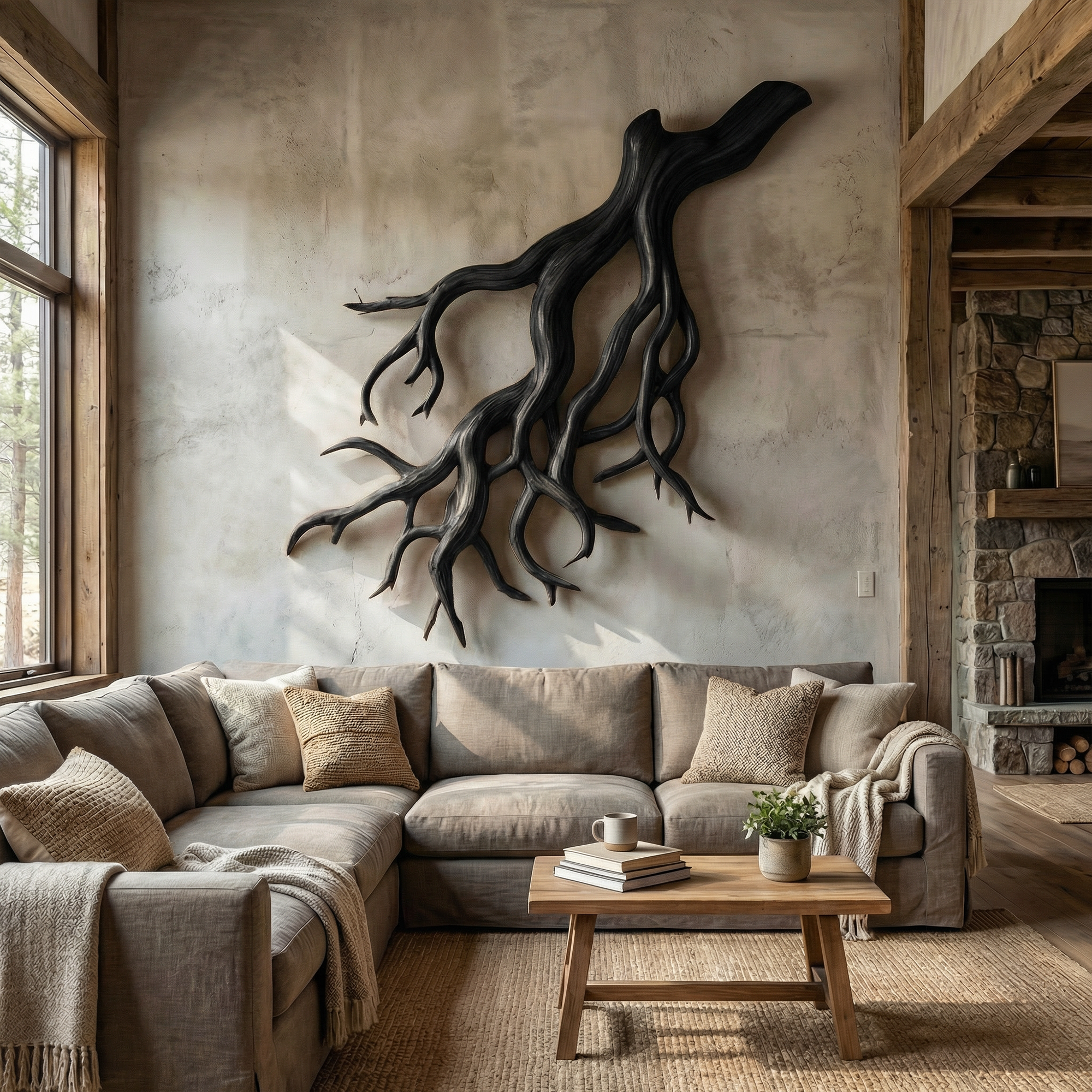 Rustic Tree Root Wall Art Living Room And Lounge